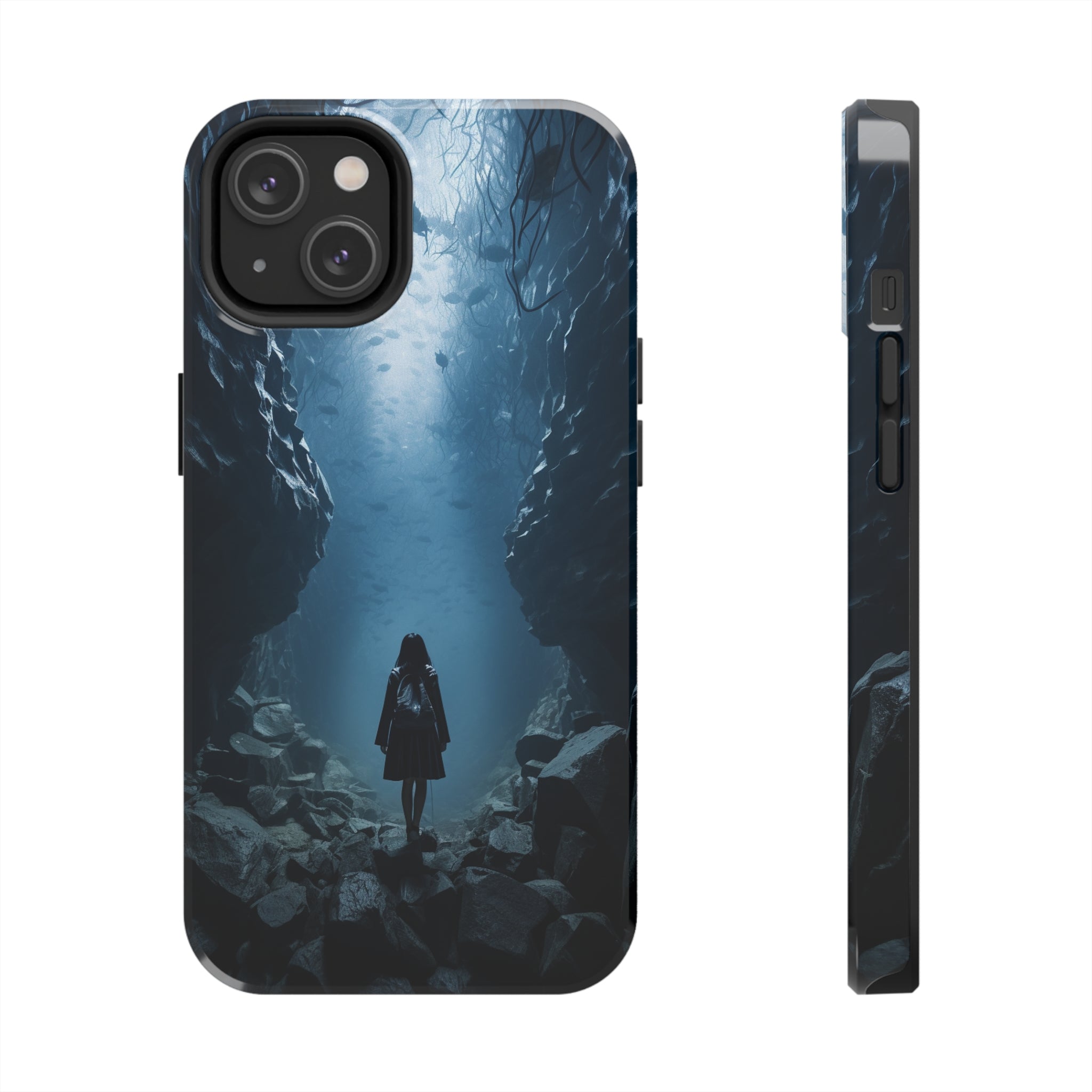 Girl in Abyss: Impact-Resistant iPhone Case