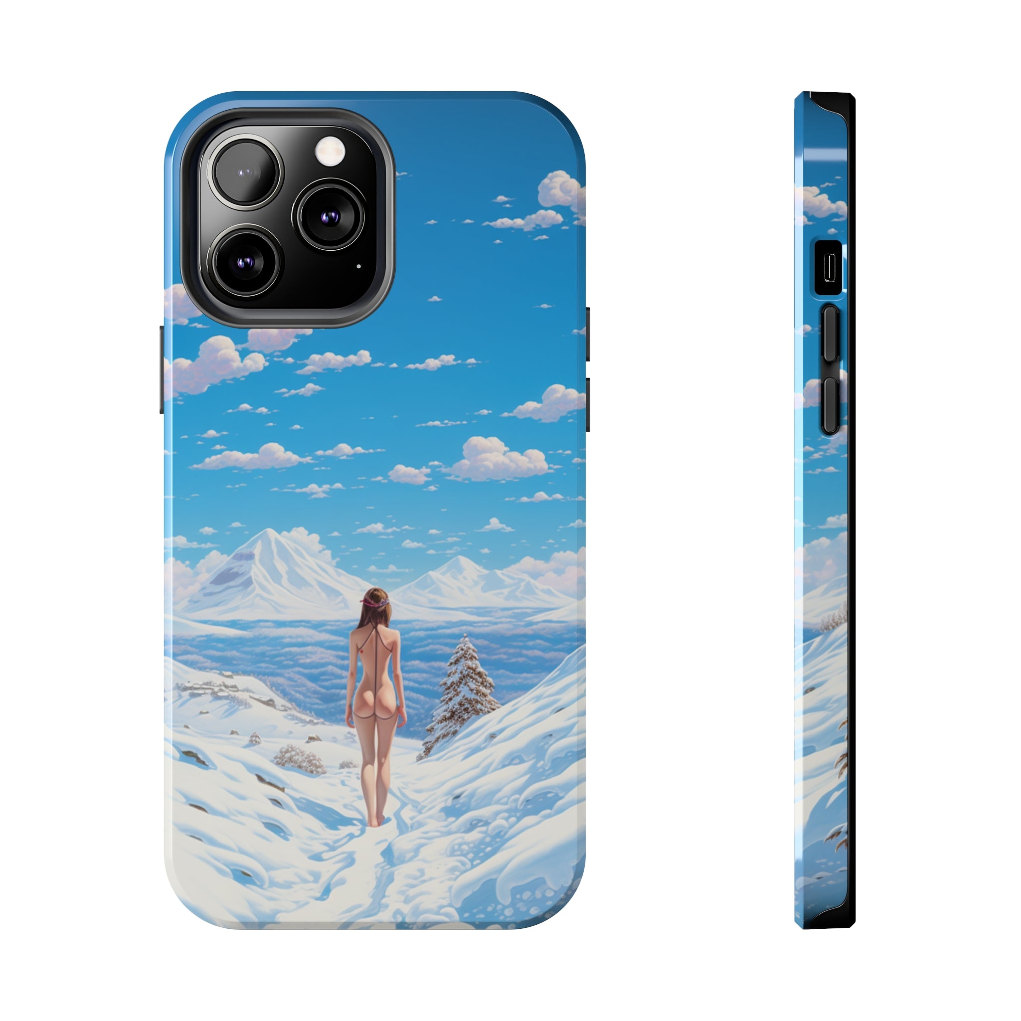 Snowy Majesty: Impact-Resistant iPhone Case