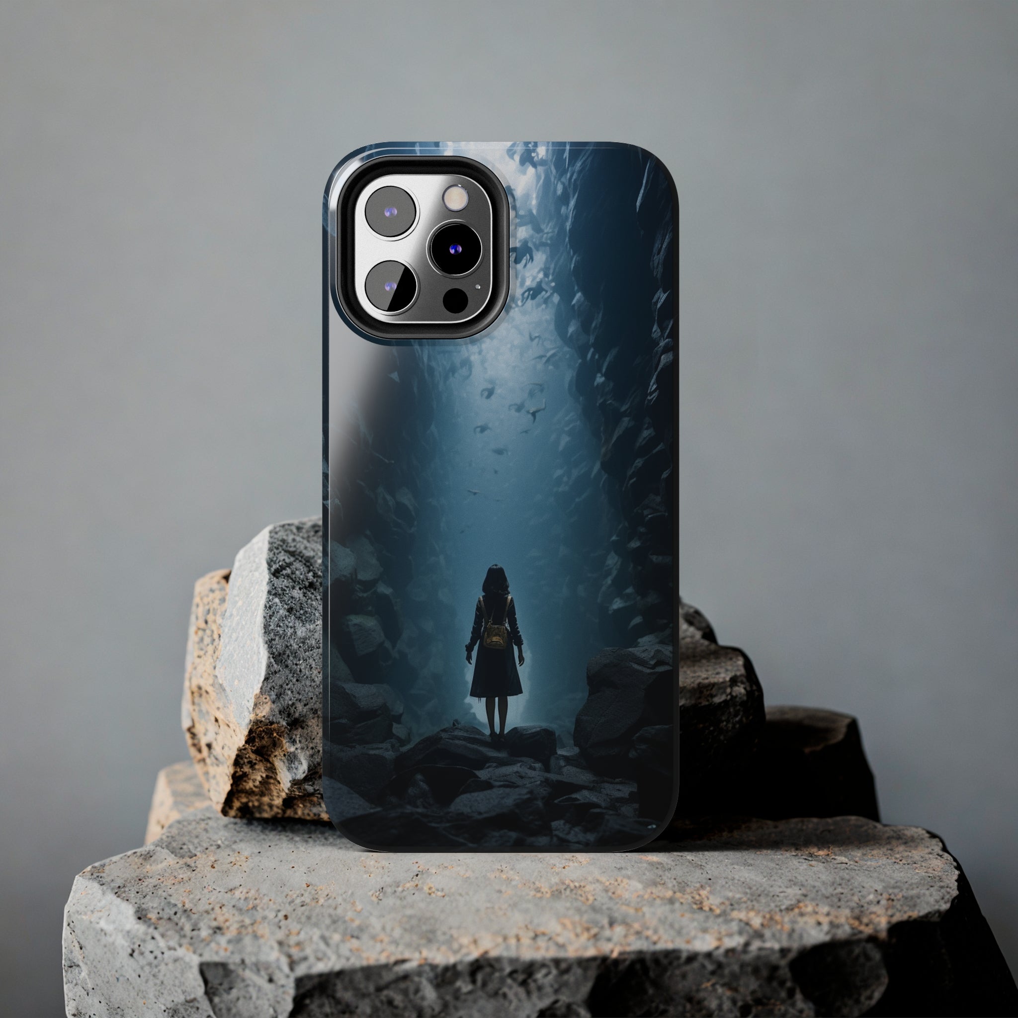 Girl in Abyss: Impact-Resistant iPhone Case