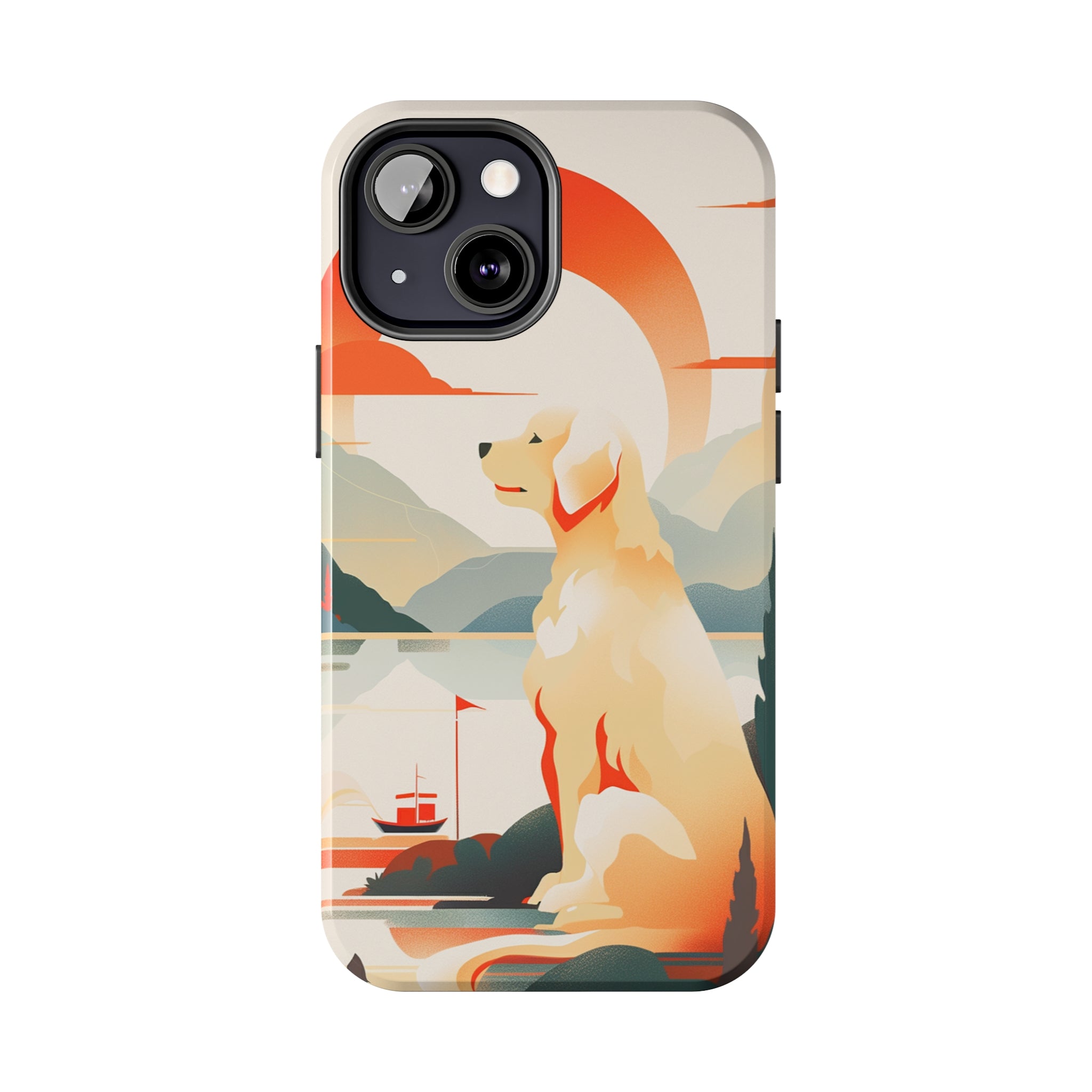 Golden Retriever Love: Impact-Resistant iPhone Case