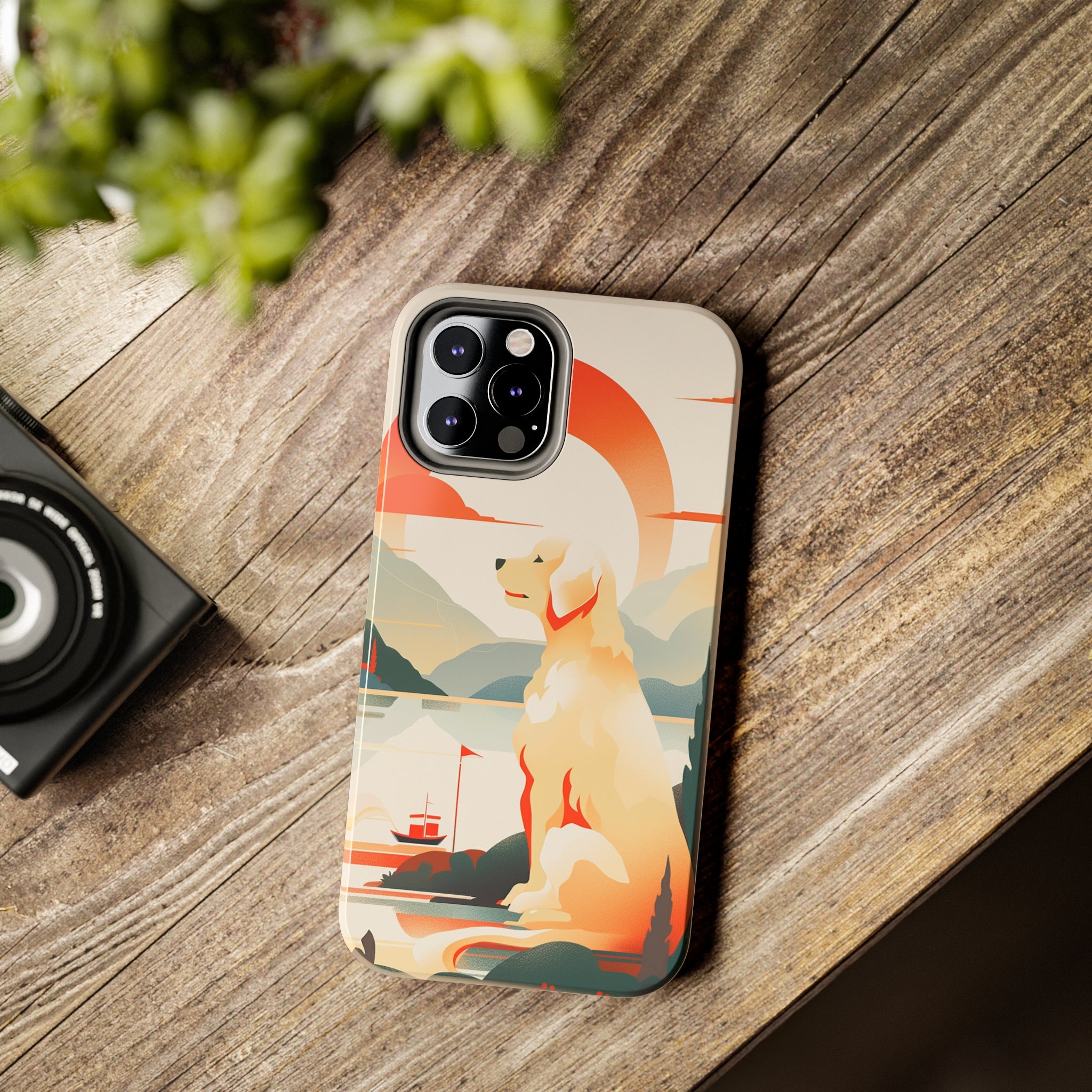 Golden Retriever Love: Impact-Resistant iPhone Case