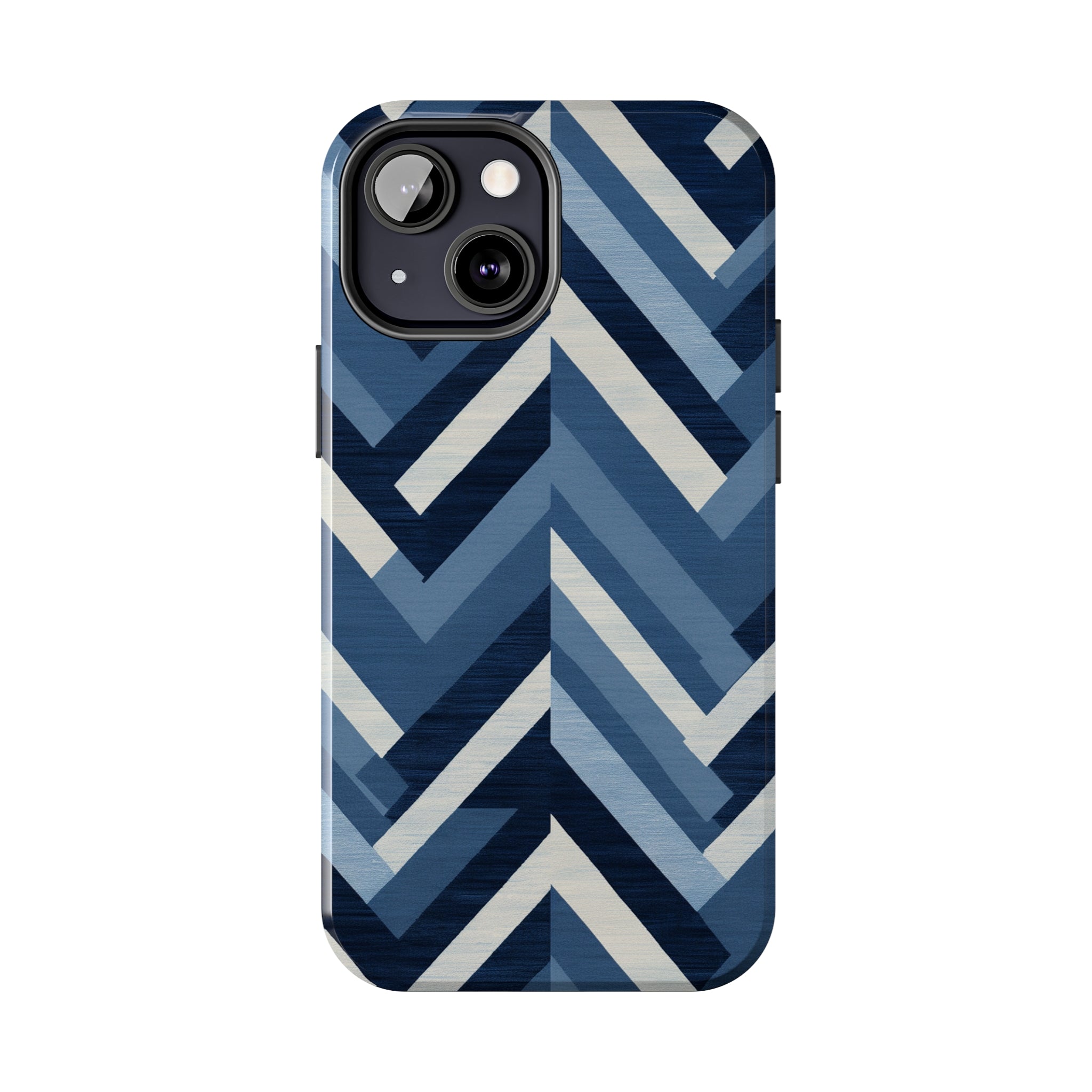 Azure Mosaic: Impact-Resistant iPhone Case