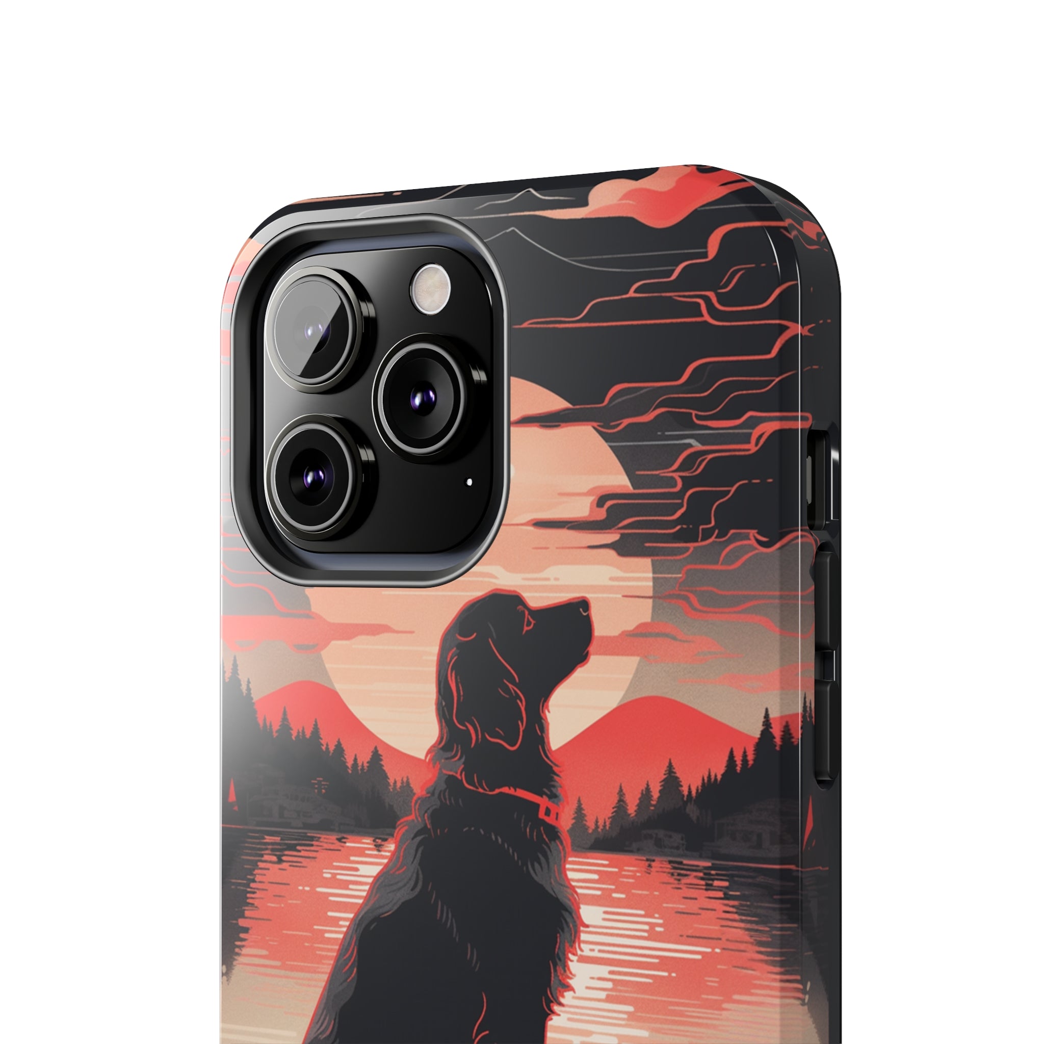 Golden Retriever Love - Dark Mode: Impact-Resistant iPhone Case