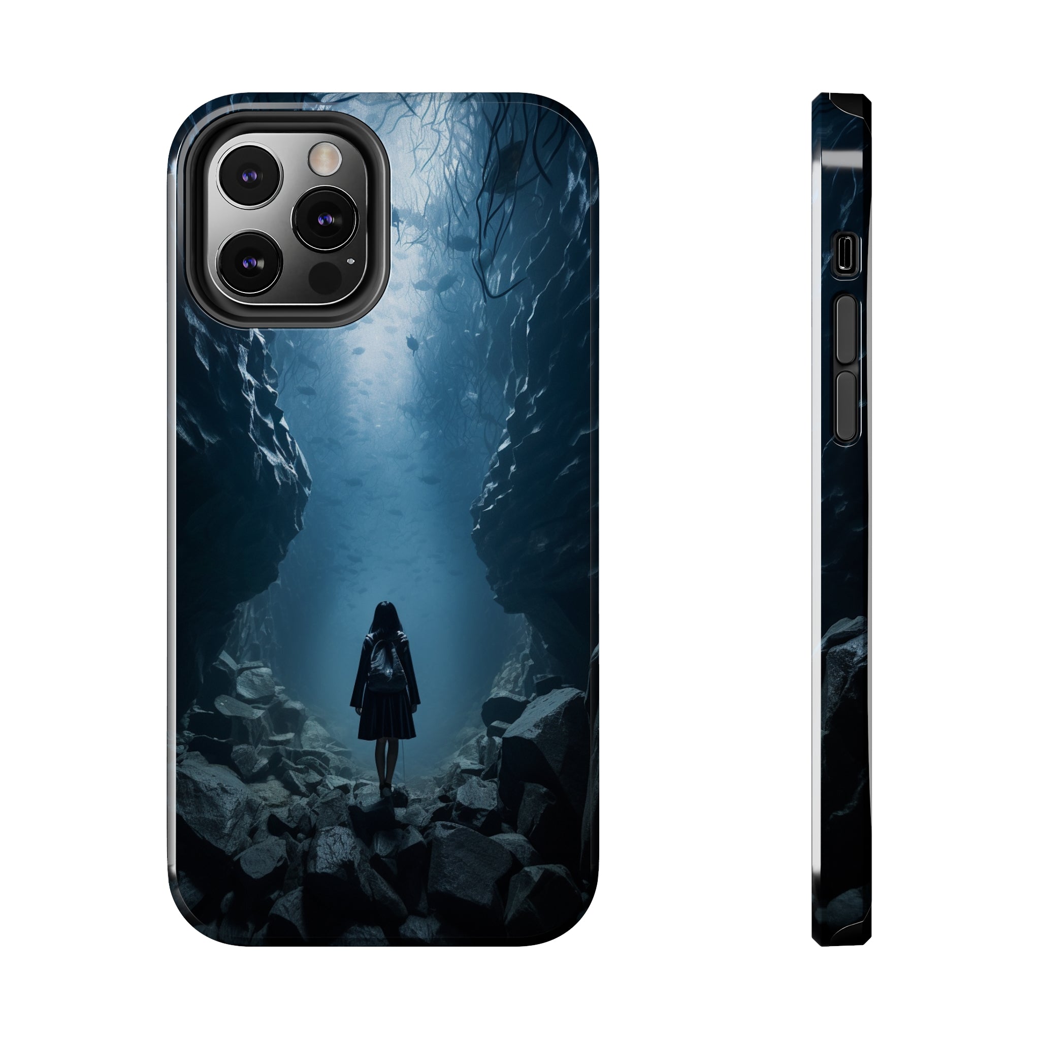 Girl in Abyss: Impact-Resistant iPhone Case