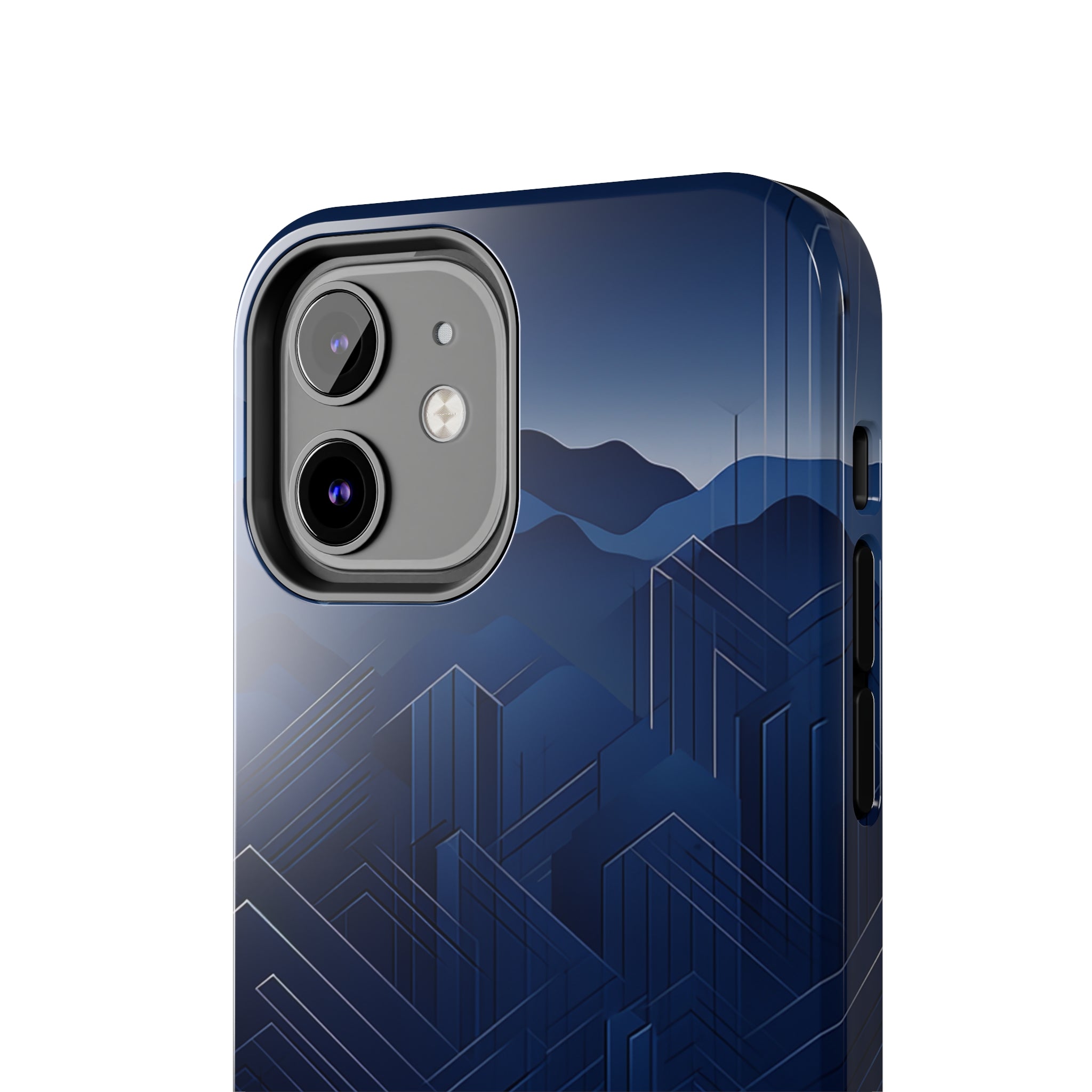 Blue Pixels: Impact-Resistant iPhone Case