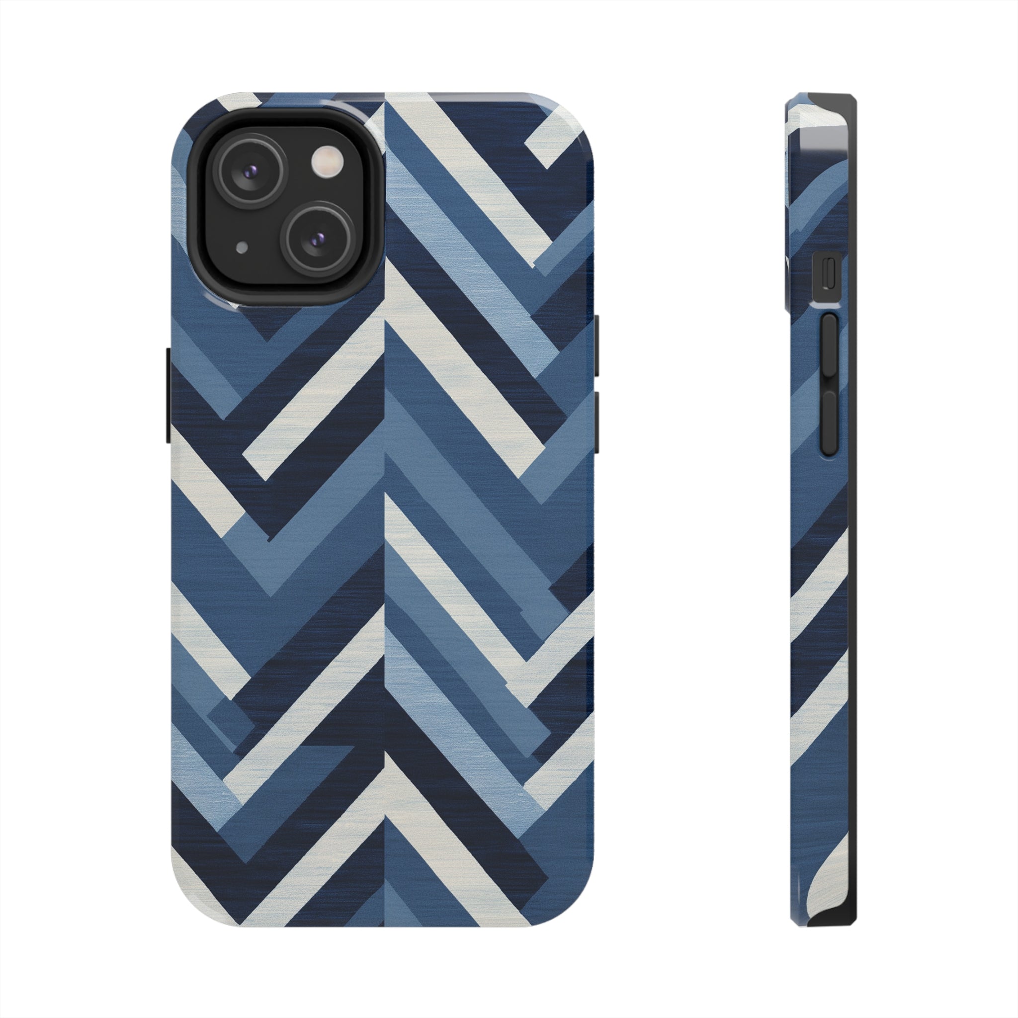 Azure Mosaic: Impact-Resistant iPhone Case