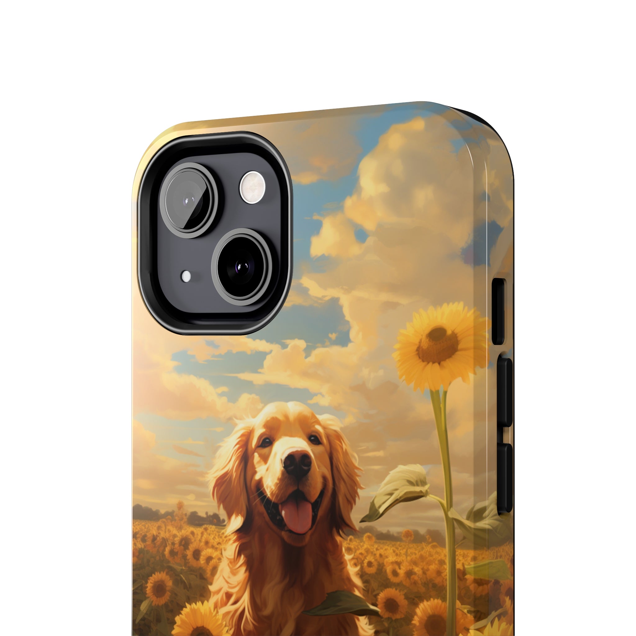 Golden Retriever Love: Impact-Resistant iPhone Case