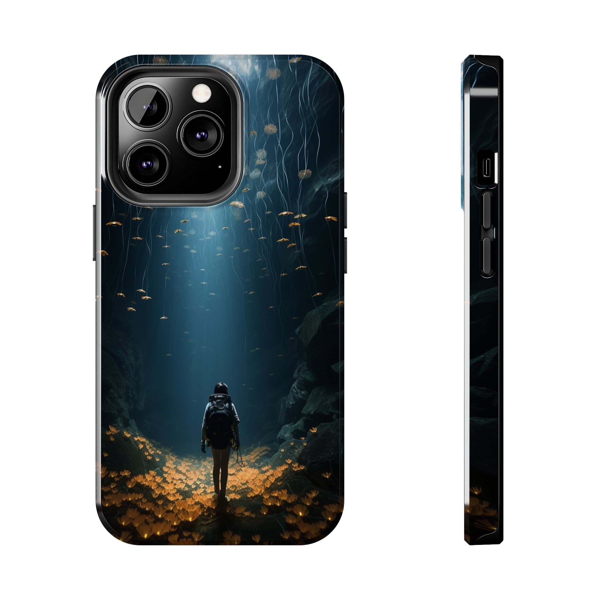 Girl in Abyss: Impact-Resistant iPhone Case