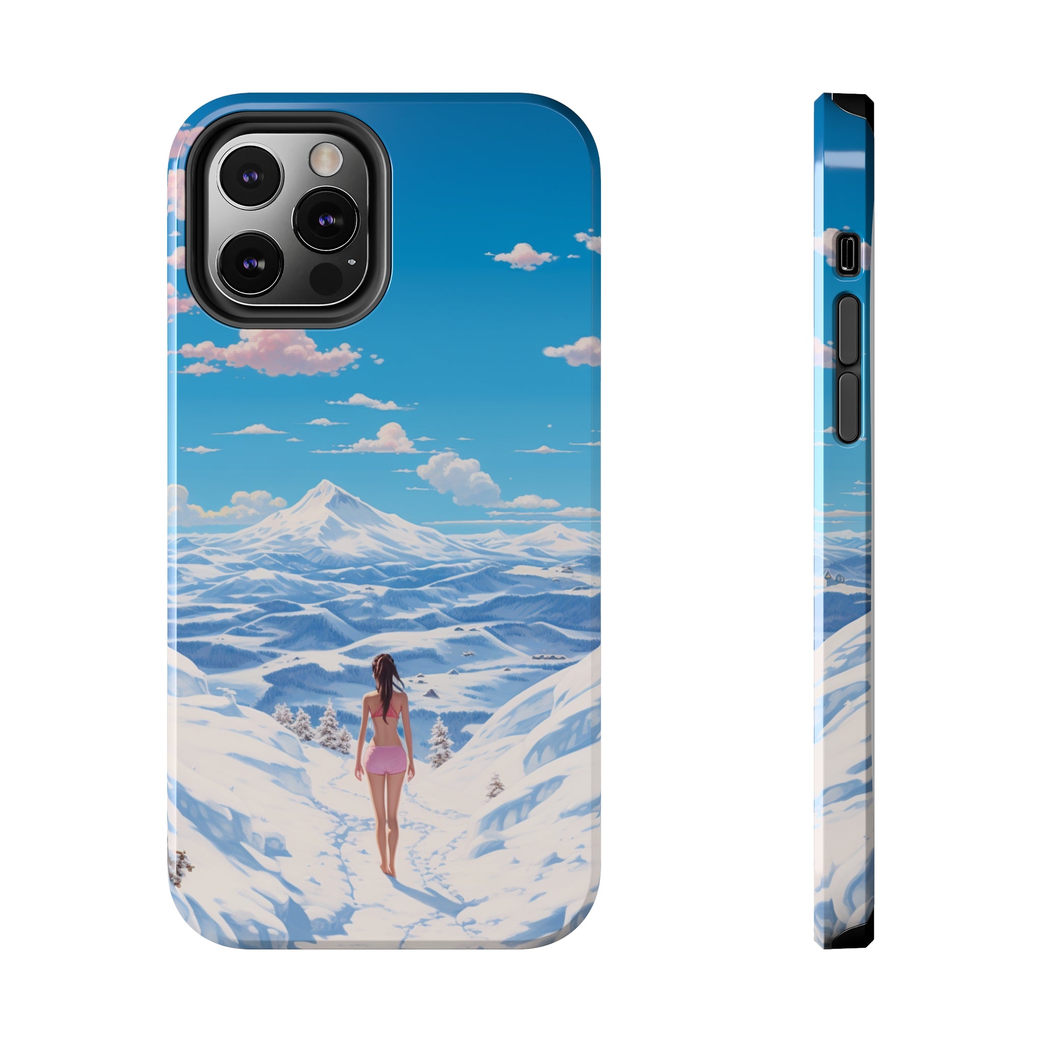 Snowy Majesty: Impact-Resistant iPhone Case