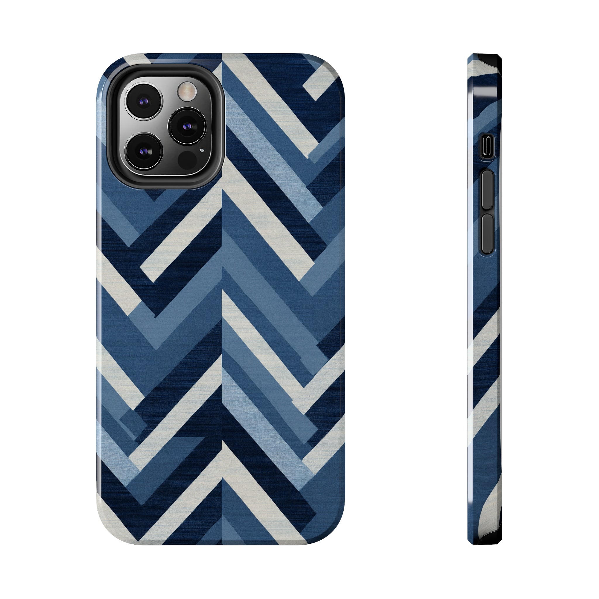 Azure Mosaic: Impact-Resistant iPhone Case