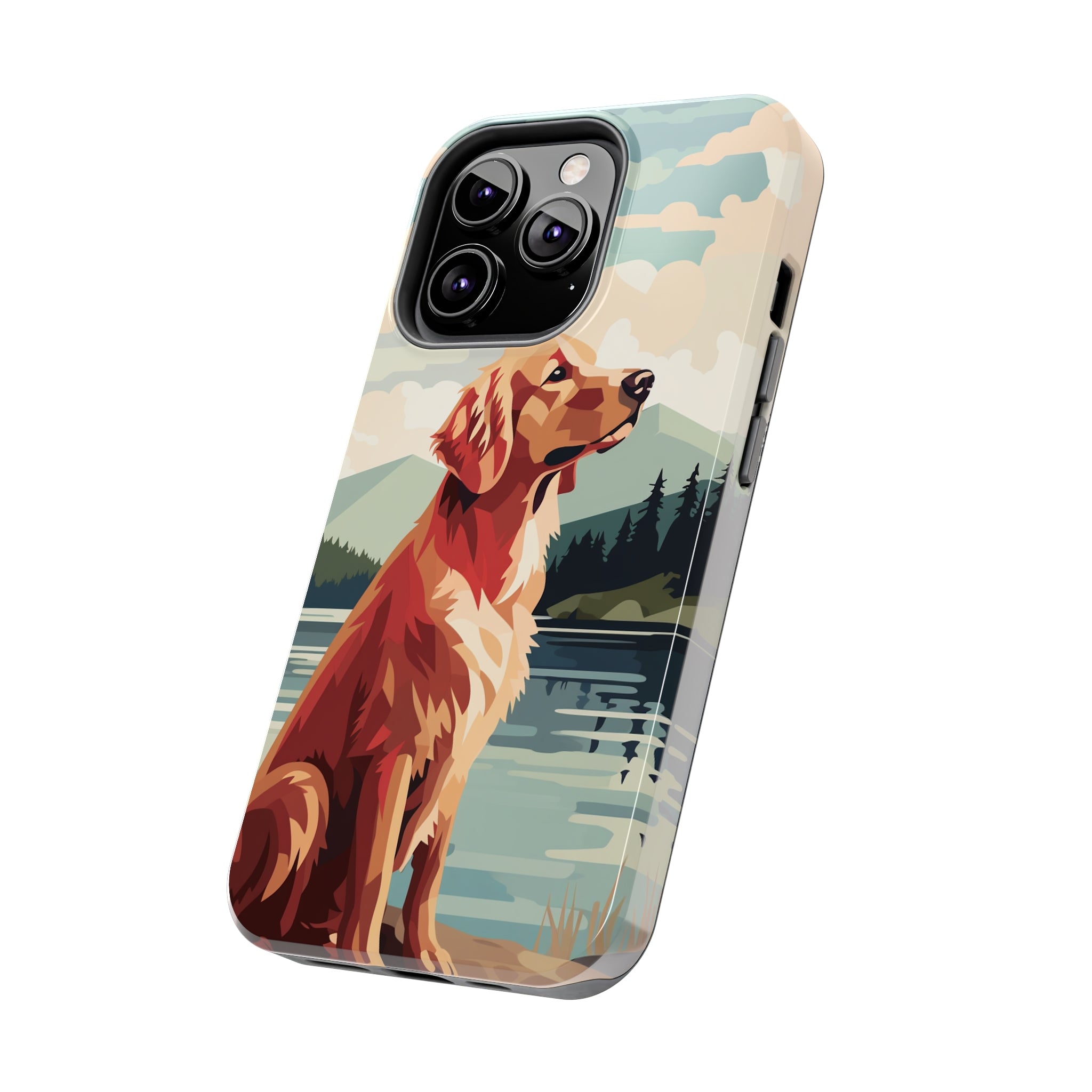 Golden Retriever Love: Impact-Resistant iPhone Case