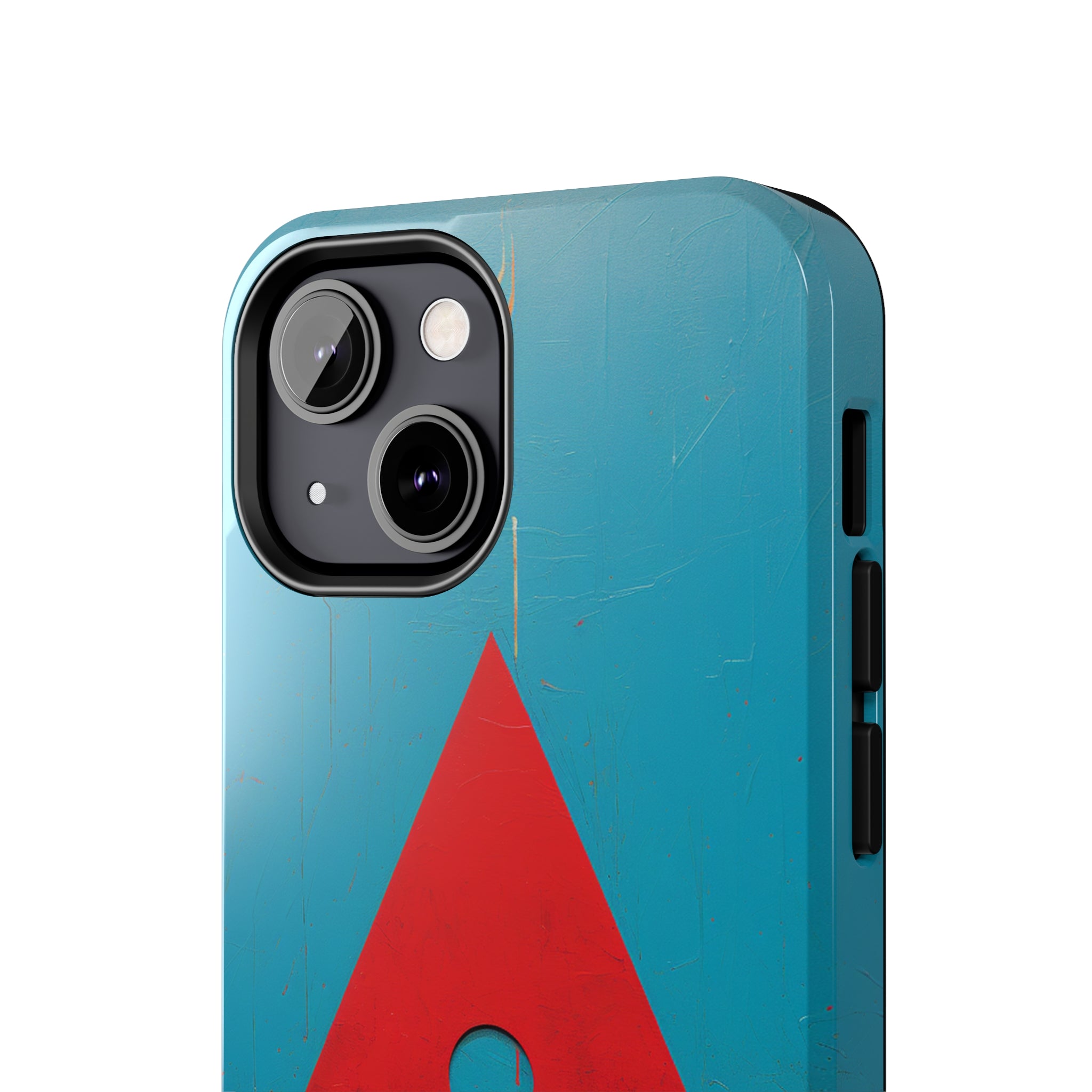 Spooky Red Triangle: Impact-Resistant iPhone Case