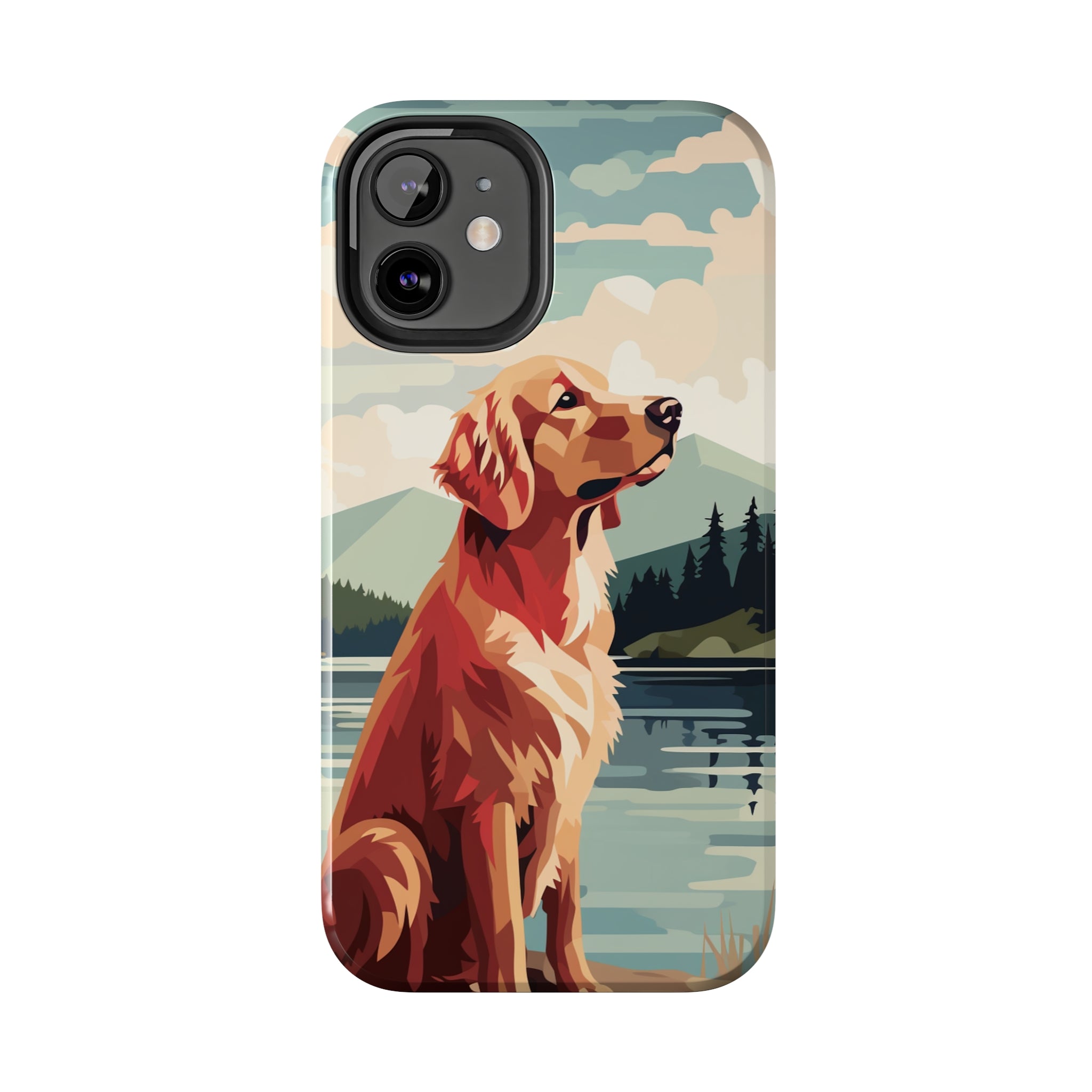 Golden Retriever Love: Impact-Resistant iPhone Case