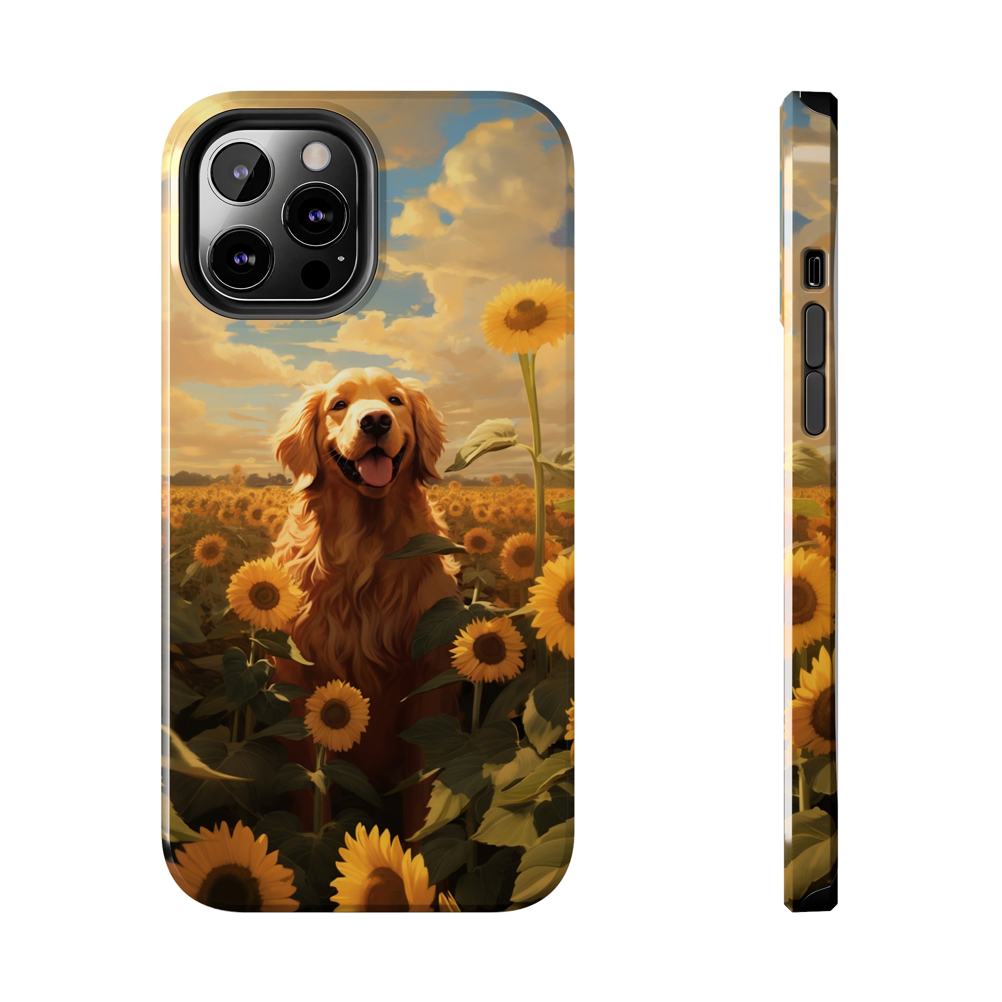 Golden Retriever Love: Impact-Resistant iPhone Case