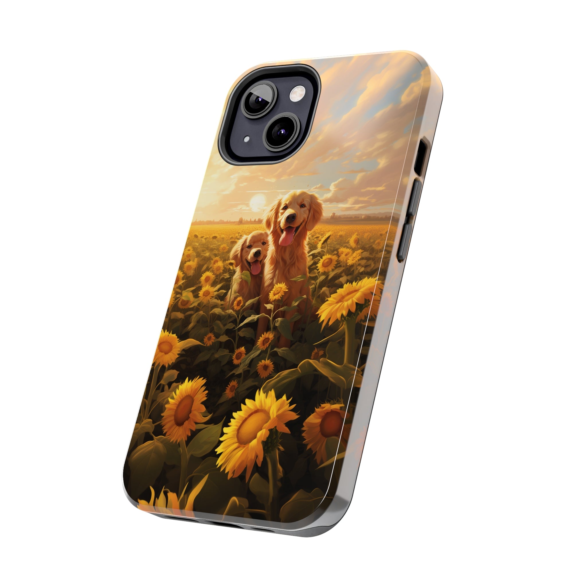 Golden Retriever Love: Impact-Resistant iPhone Case