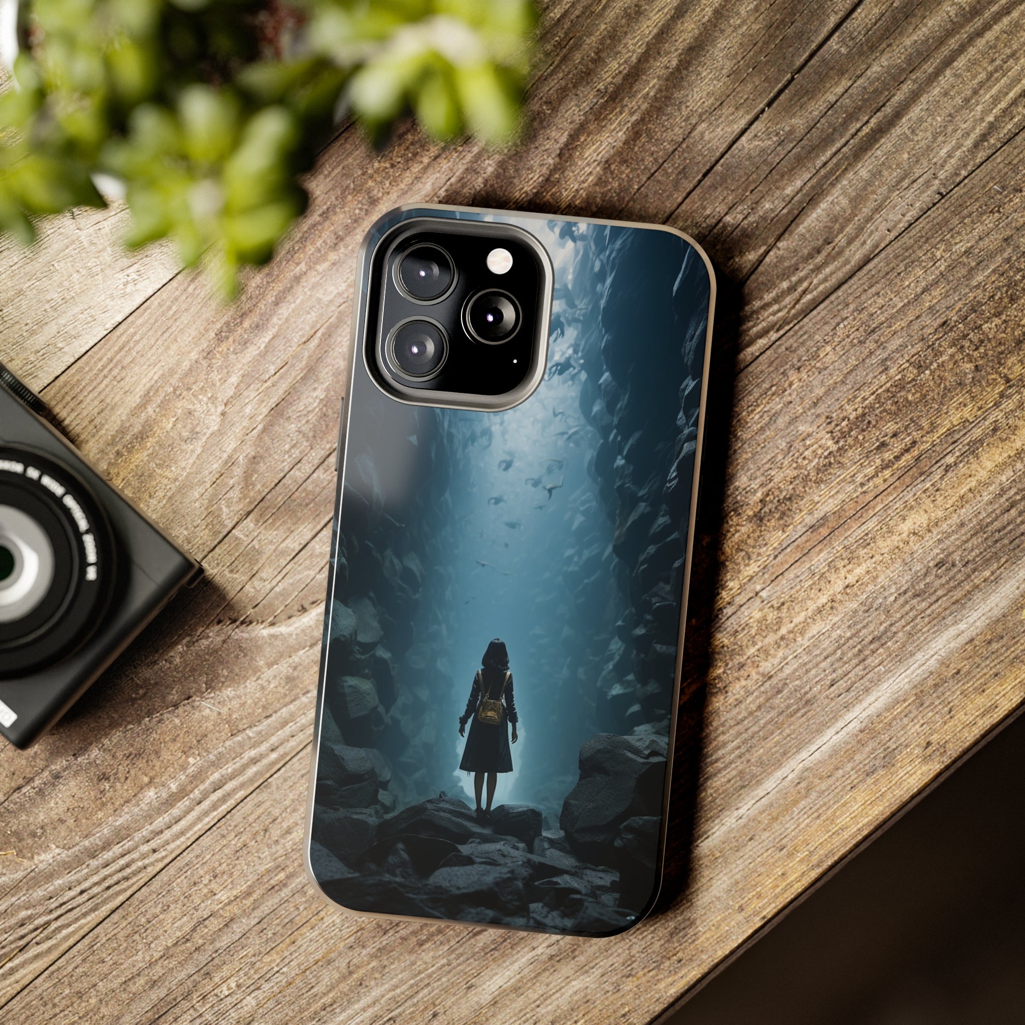 Girl in Abyss: Impact-Resistant iPhone Case