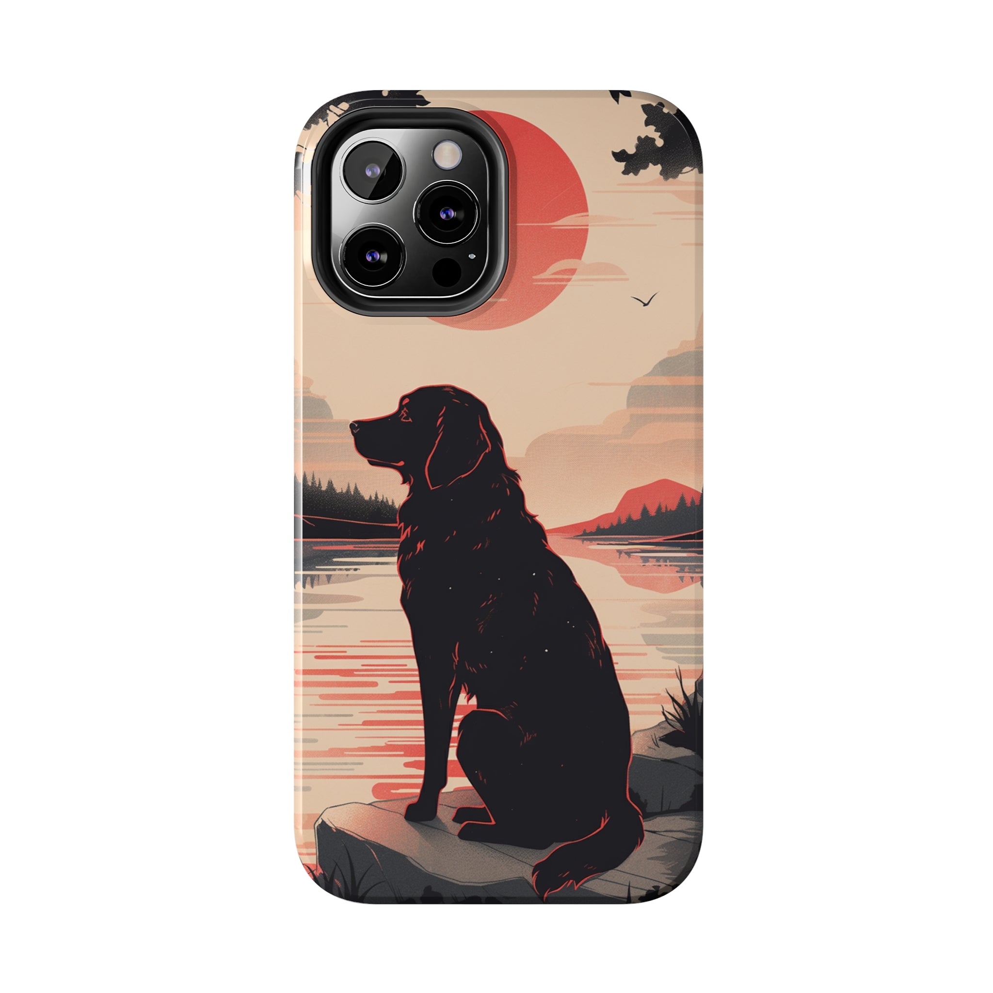 Golden Retriever Love - Dark Mode: Impact-Resistant iPhone Case