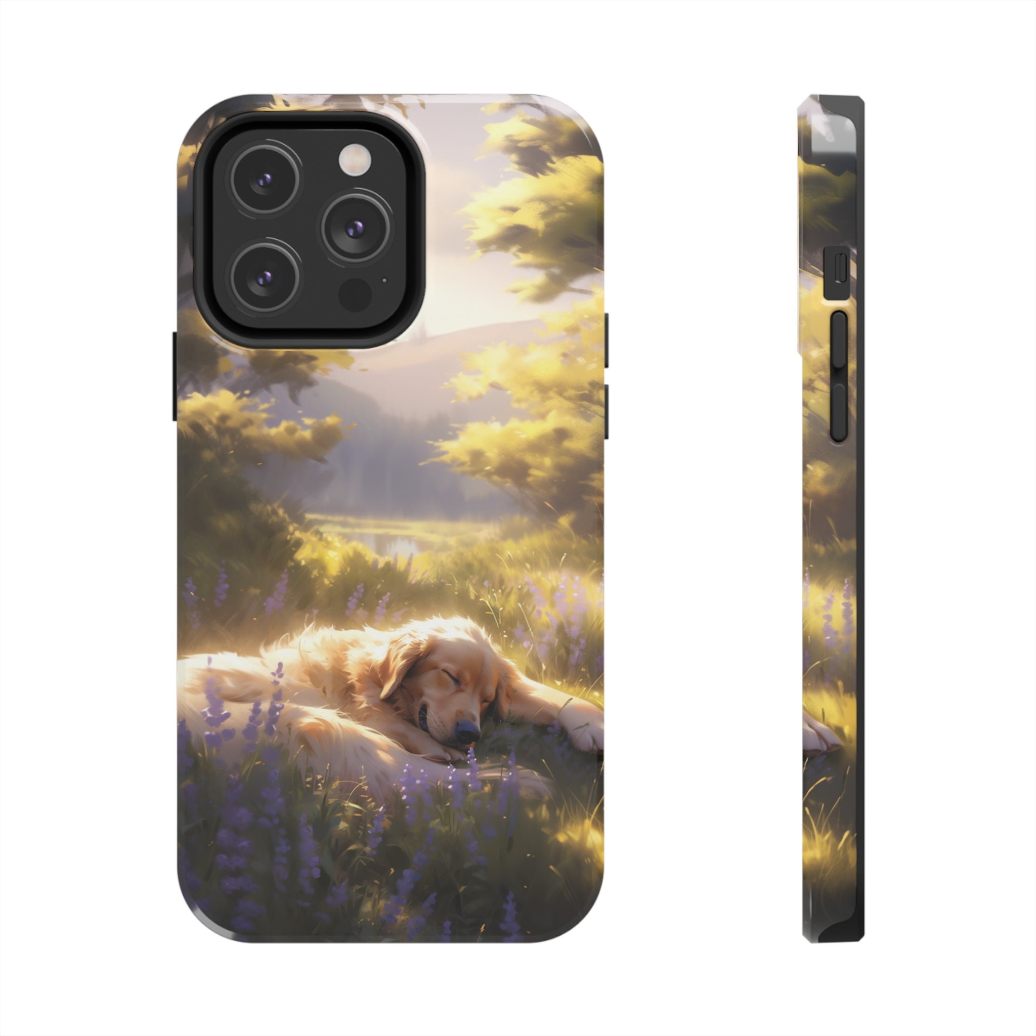 Golden Retriever Love: Impact-Resistant iPhone Case