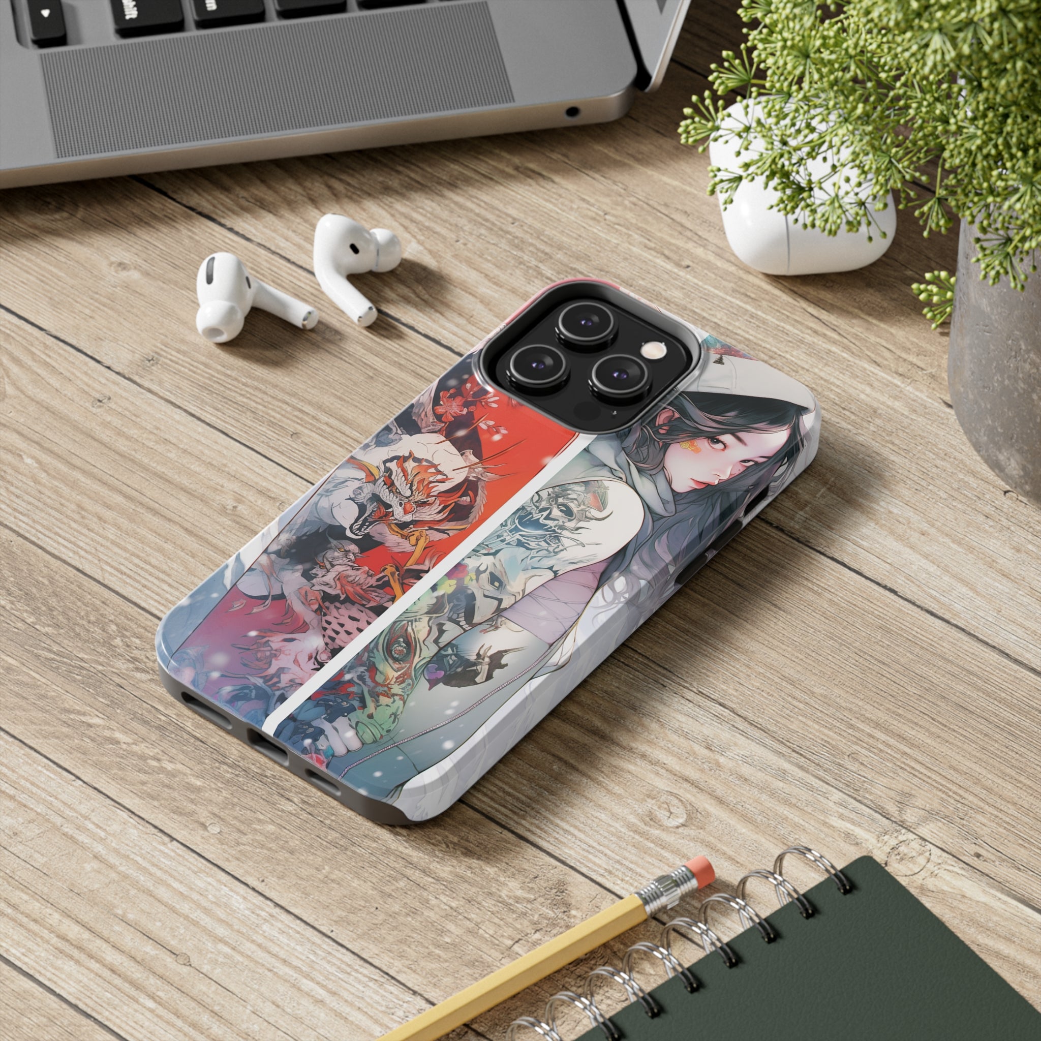 Snowboarding Girl's Odyssey: Impact-Resistant iPhone Case