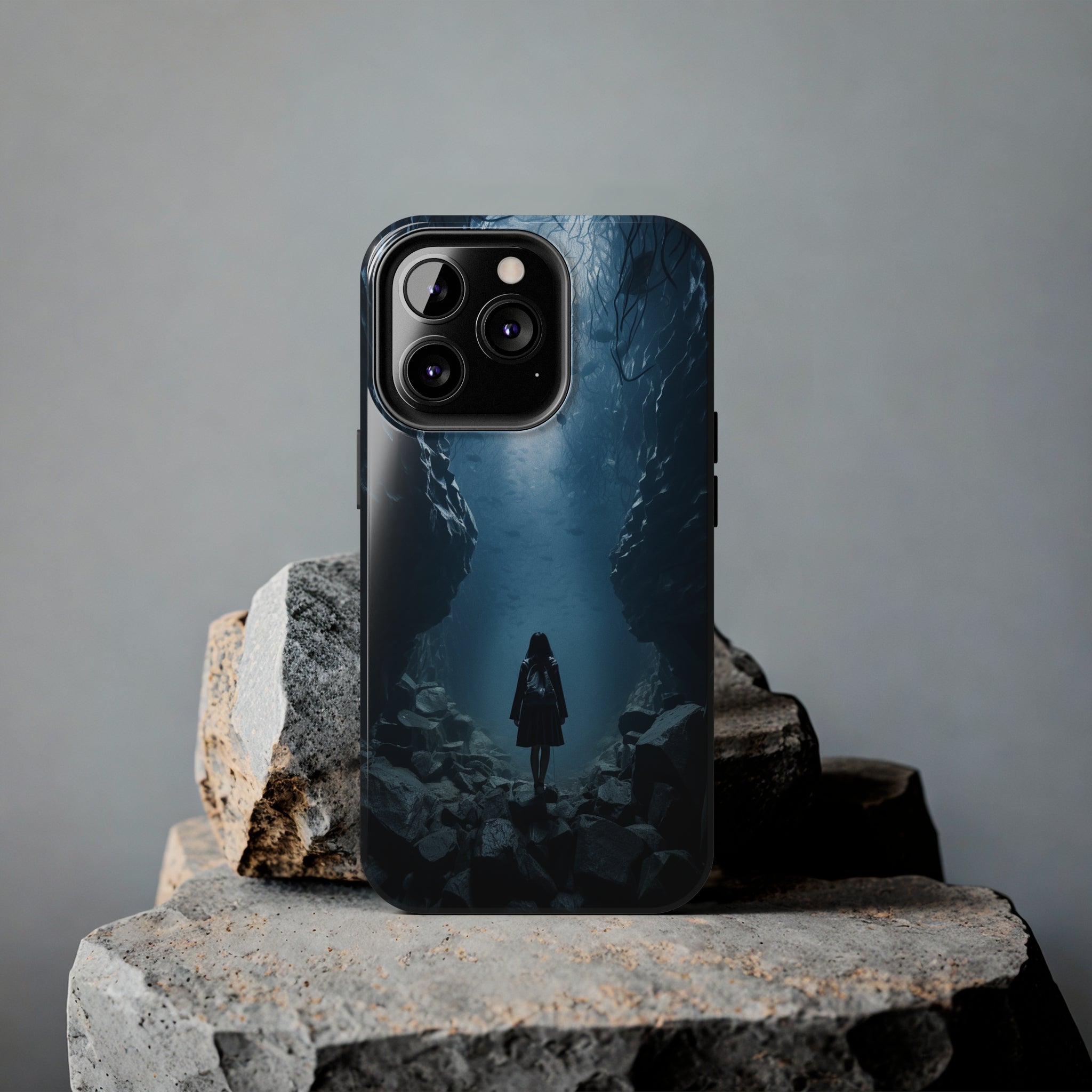 Girl in Abyss: Impact-Resistant iPhone Case