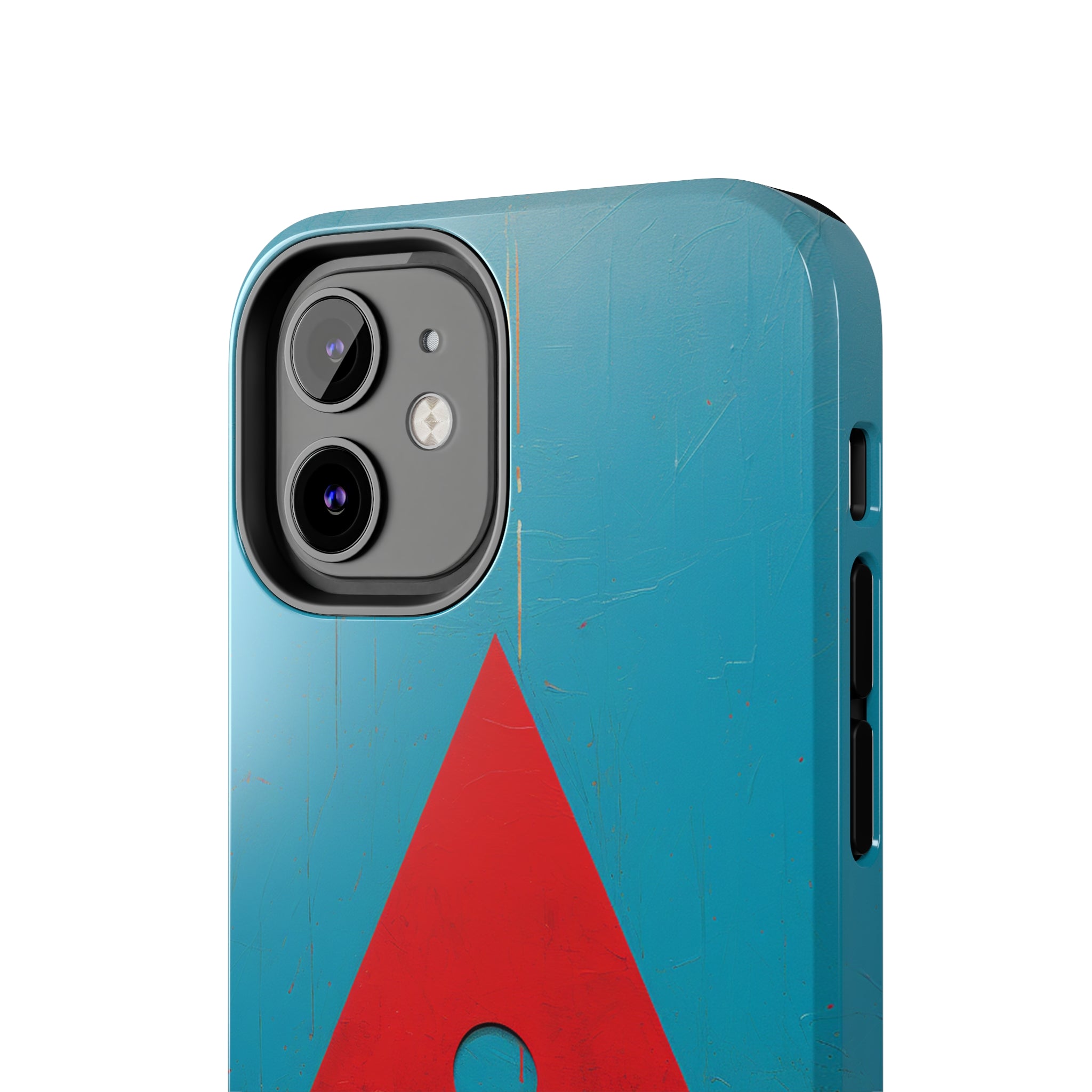 Spooky Red Triangle: Impact-Resistant iPhone Case