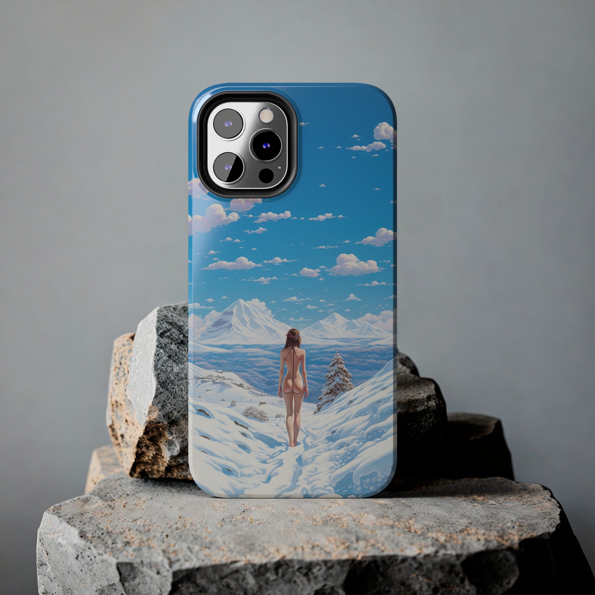 Snowy Majesty: Impact-Resistant iPhone Case