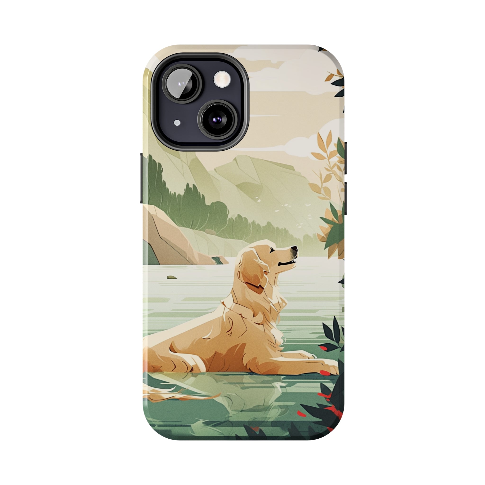 Golden Retriever Love: Impact-Resistant iPhone Case