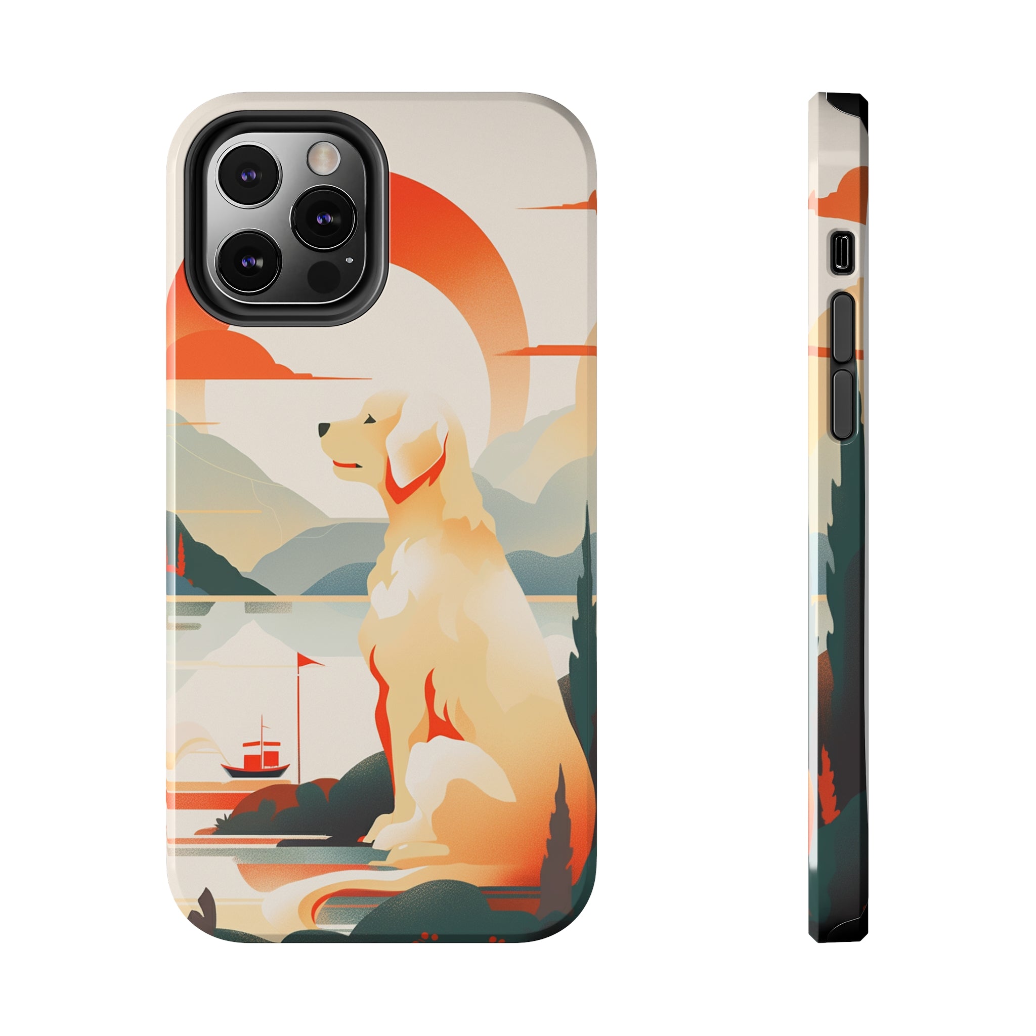 Golden Retriever Love: Impact-Resistant iPhone Case