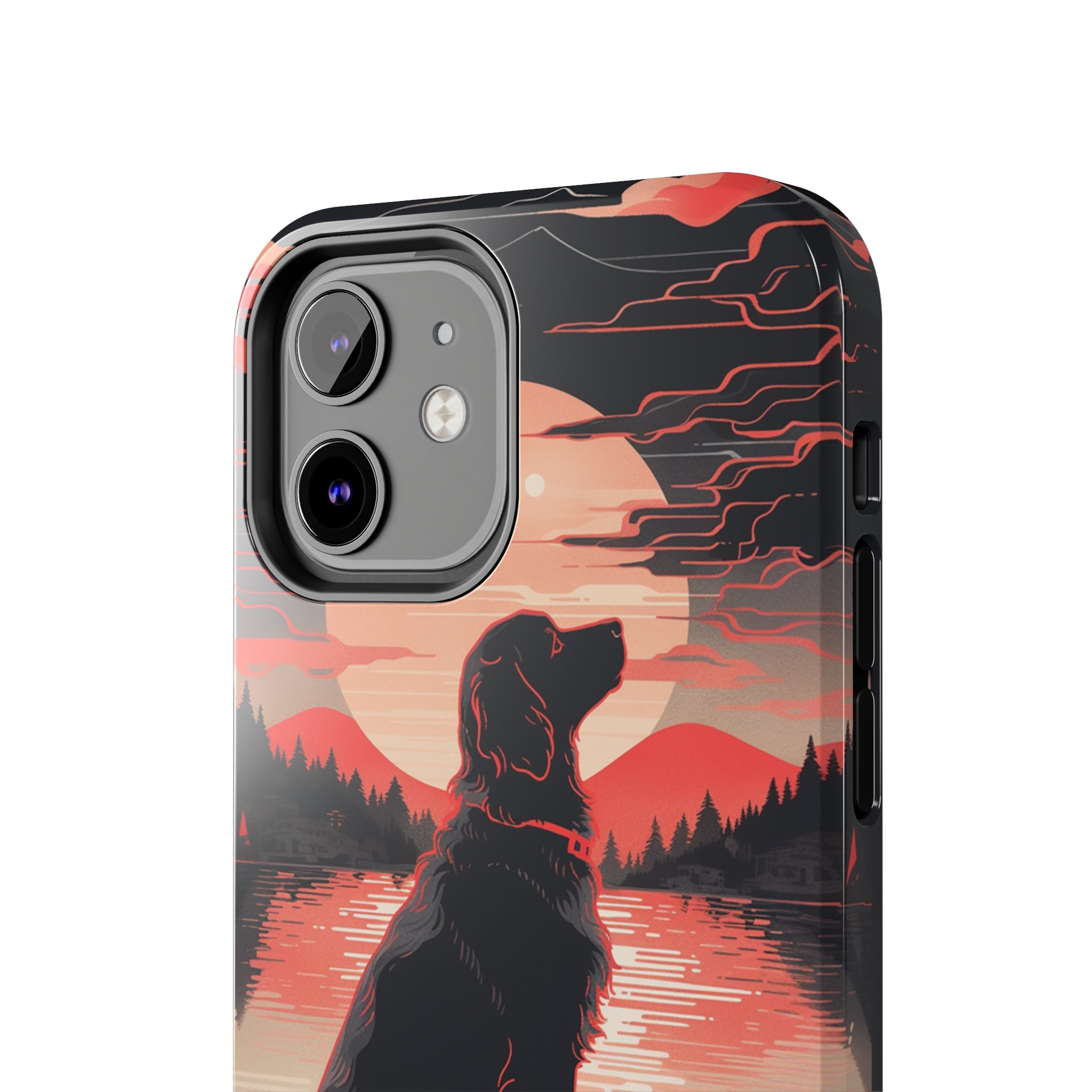 Golden Retriever Love - Dark Mode: Impact-Resistant iPhone Case