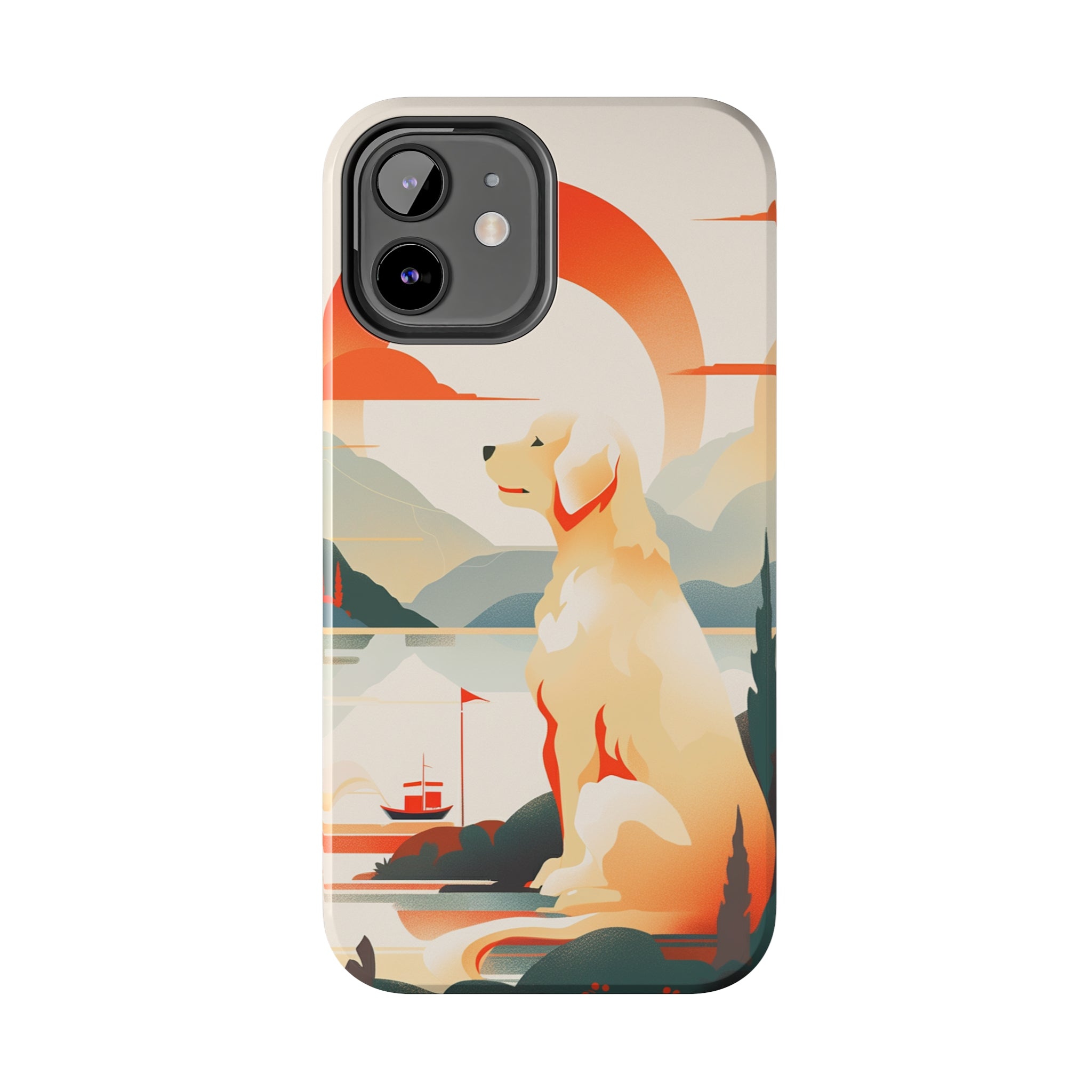 Golden Retriever Love: Impact-Resistant iPhone Case