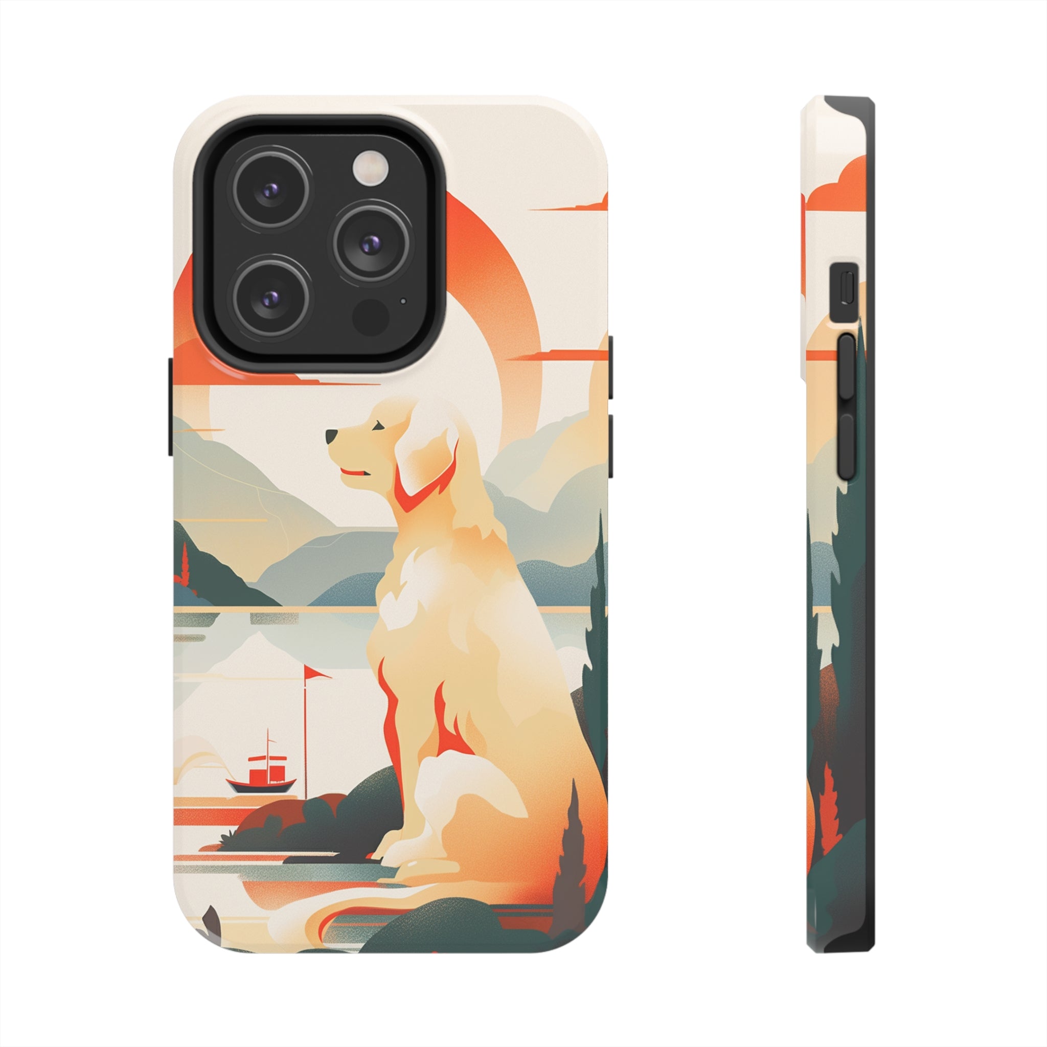 Golden Retriever Love: Impact-Resistant iPhone Case