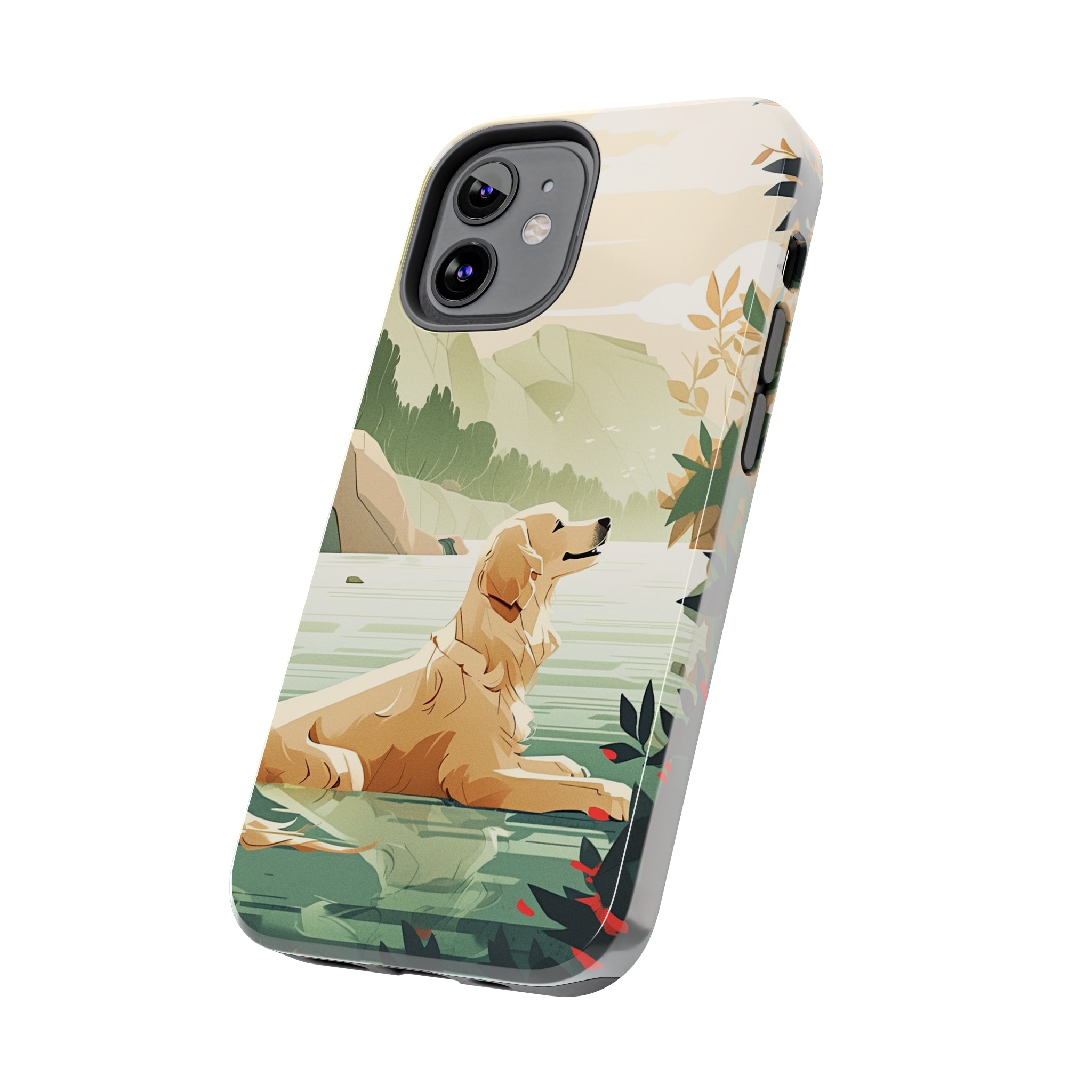 Golden Retriever Love: Impact-Resistant iPhone Case