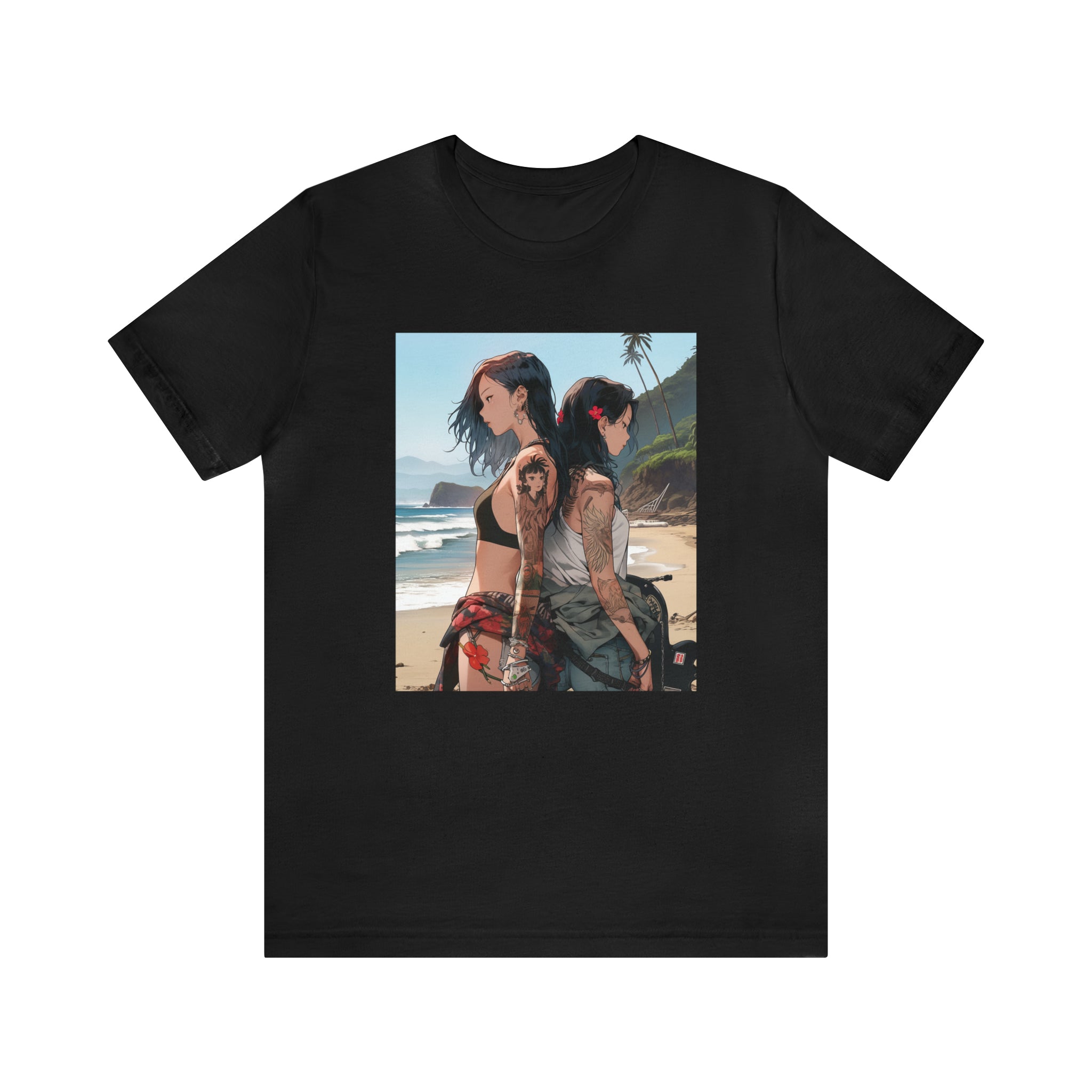 Seoul Beach Vibes Bikini Tattoos Girl Friends Short Sleeve Tee