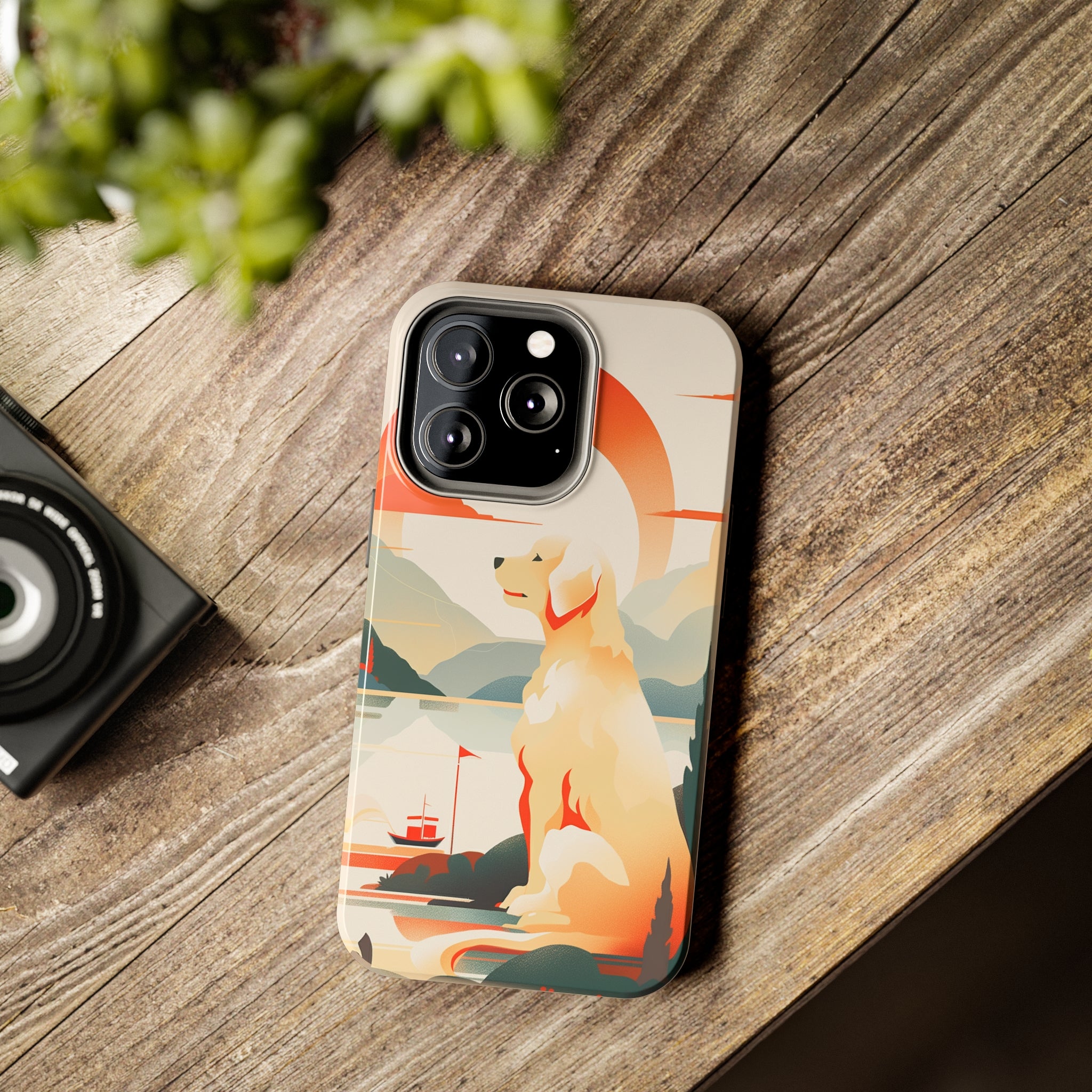 Golden Retriever Love: Impact-Resistant iPhone Case