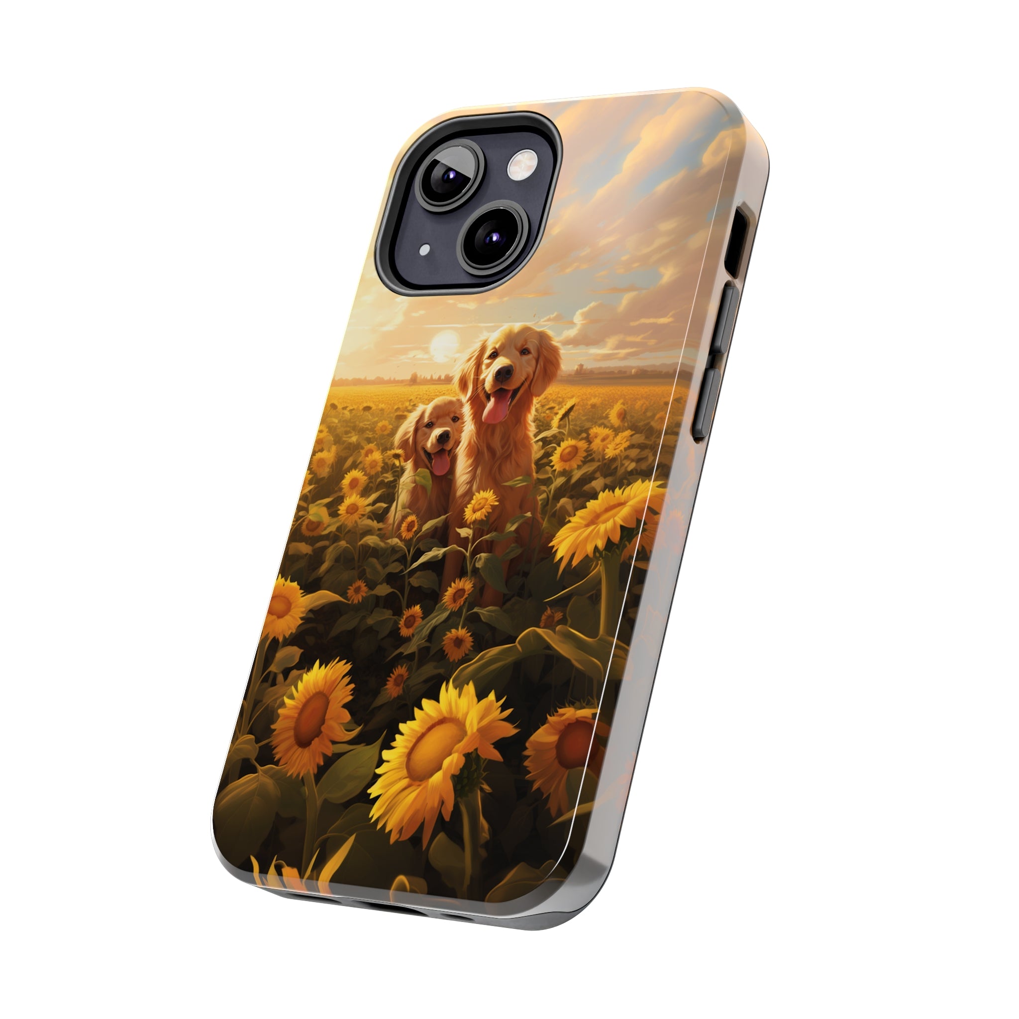 Golden Retriever Love: Impact-Resistant iPhone Case