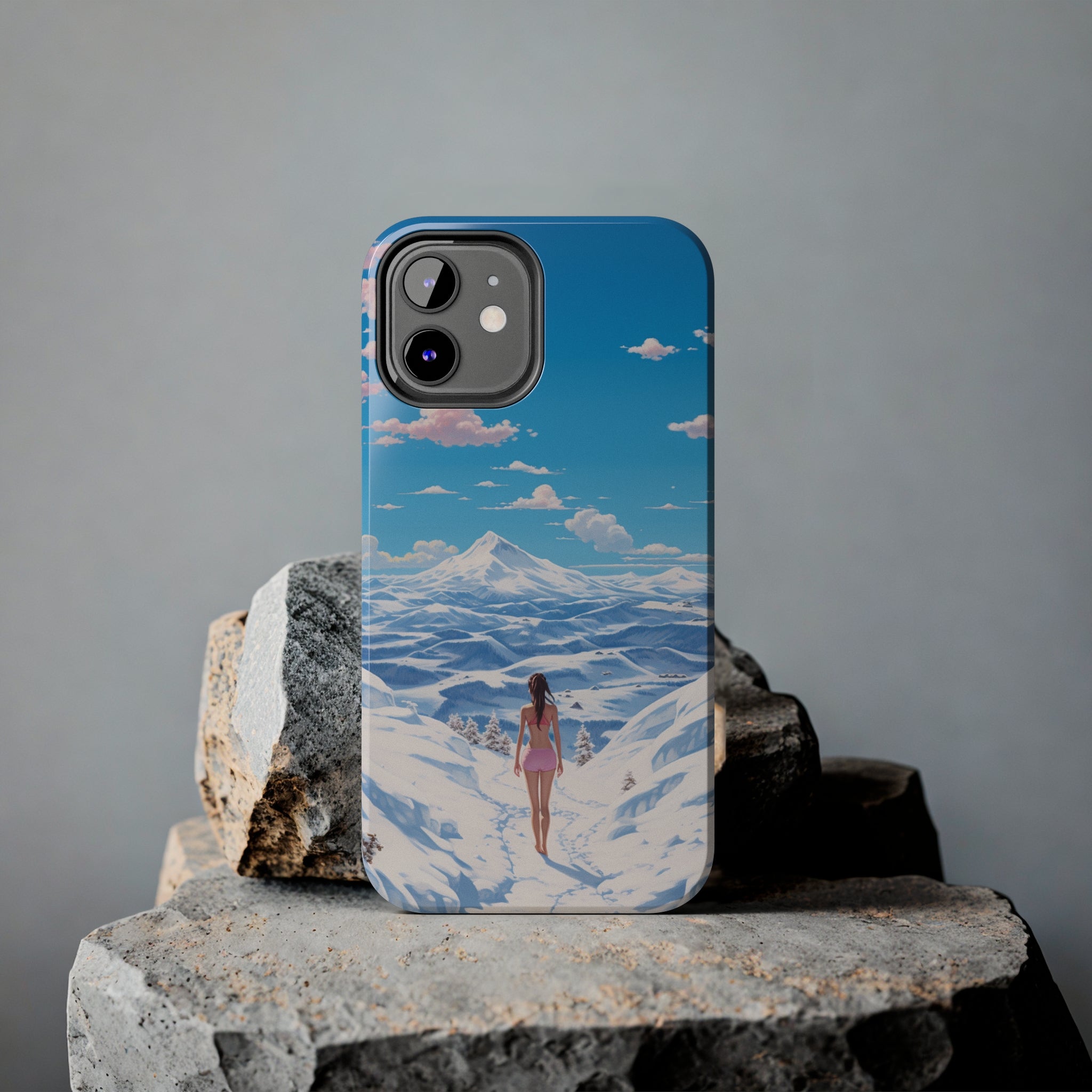 Snowy Majesty: Impact-Resistant iPhone Case