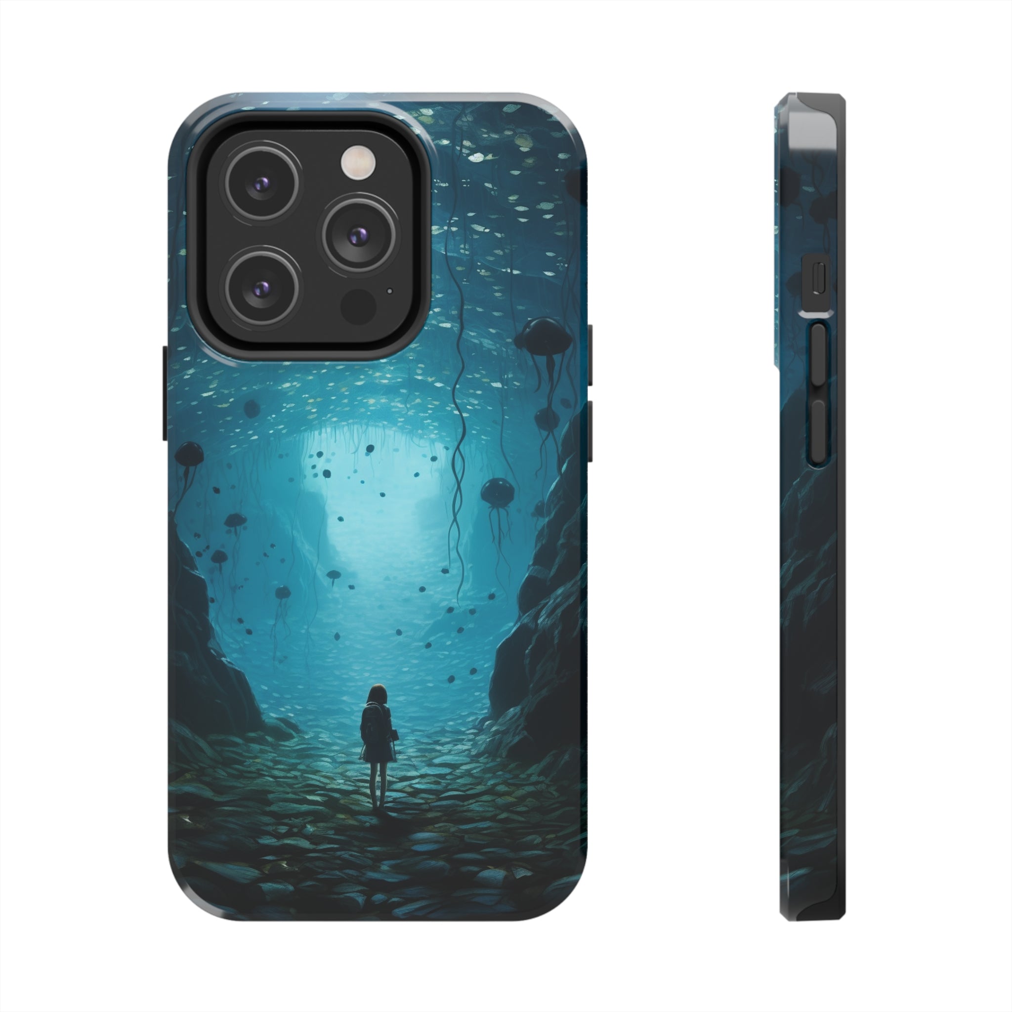 Girl in Abyss: Impact-Resistant iPhone Case