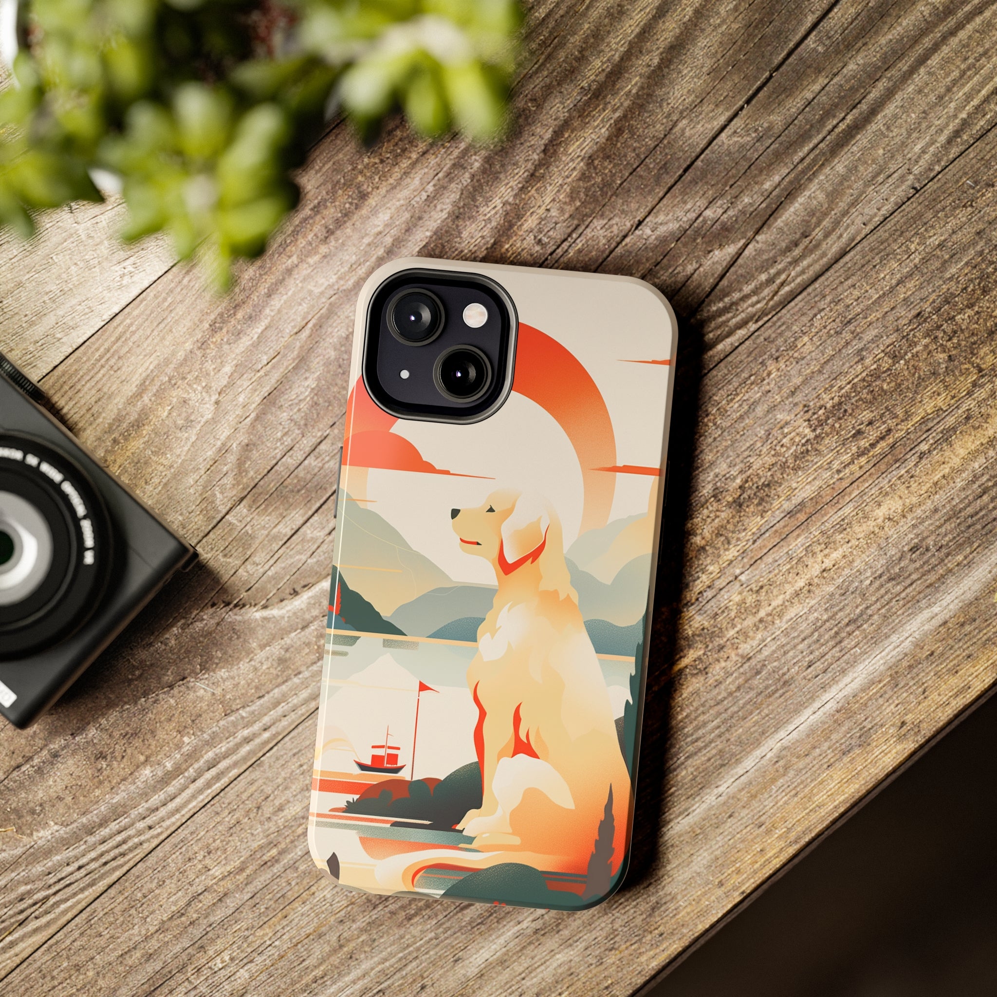 Golden Retriever Love: Impact-Resistant iPhone Case