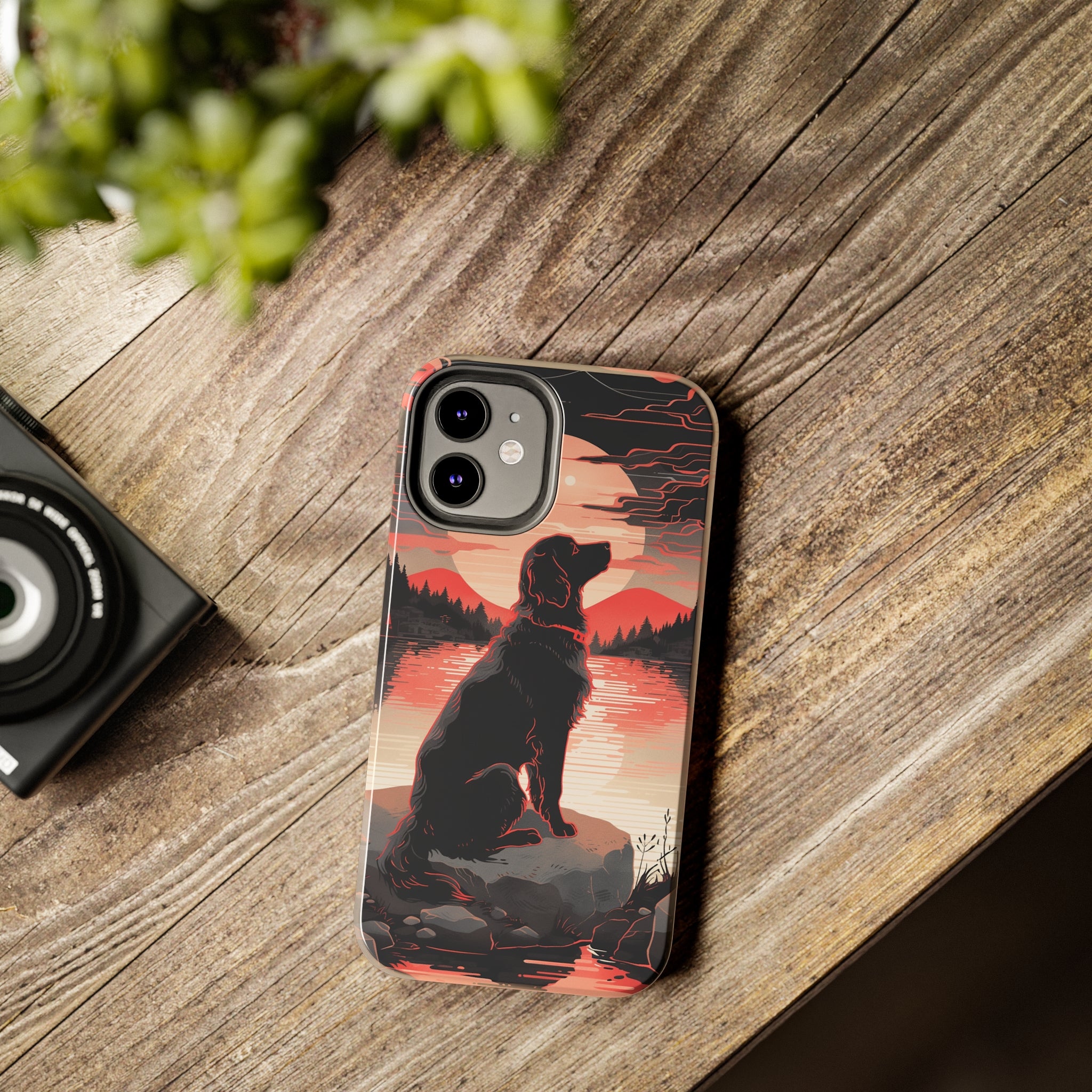 Golden Retriever Love - Dark Mode: Impact-Resistant iPhone Case