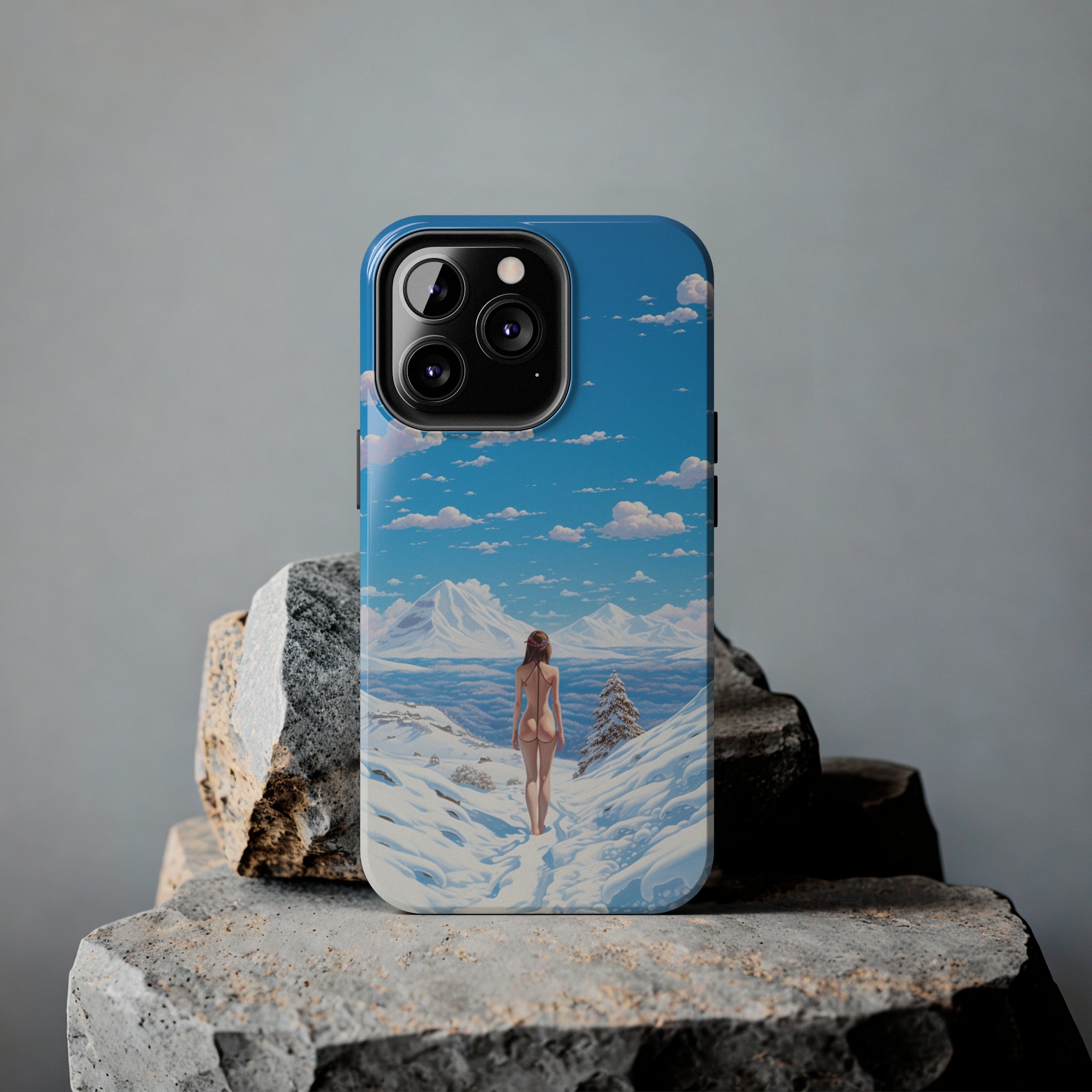 Snowy Majesty: Impact-Resistant iPhone Case