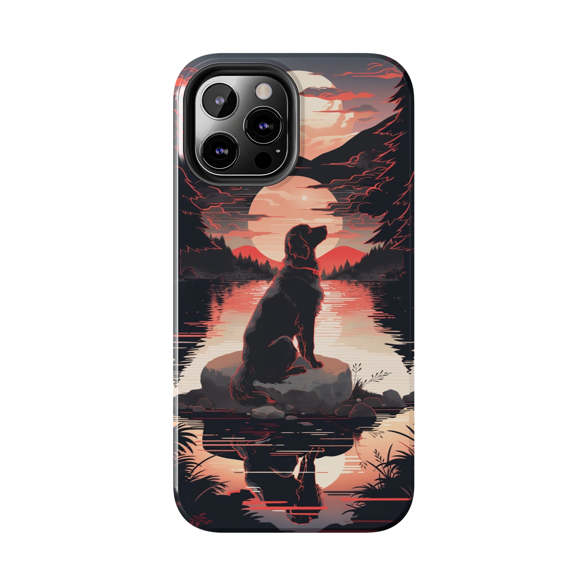 Golden Retriever Love - Dark Mode: Impact-Resistant iPhone Case