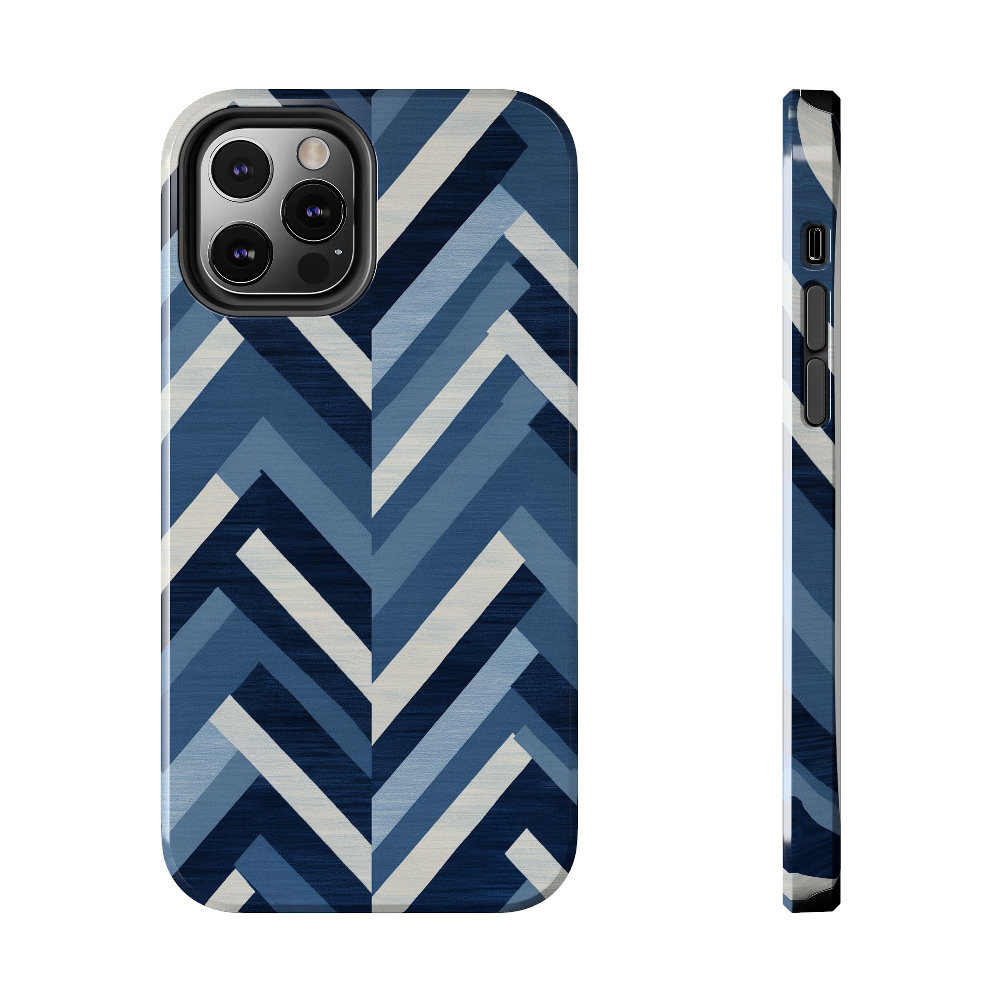 Azure Mosaic: Impact-Resistant iPhone Case