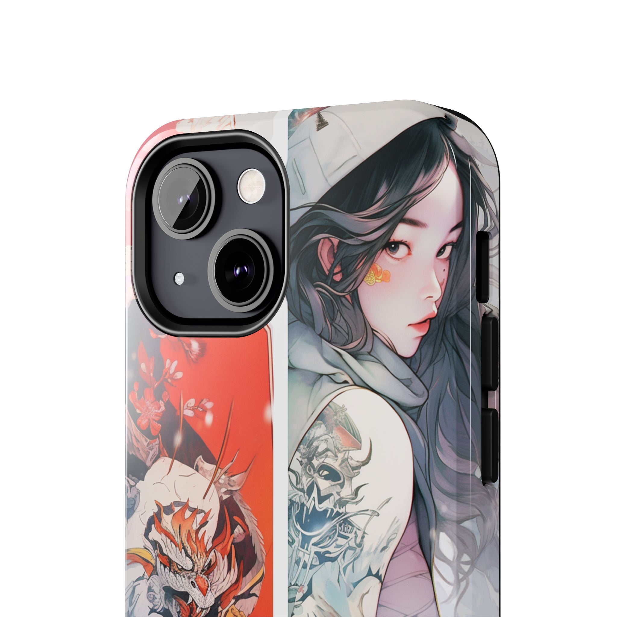 Snowboarding Girl's Odyssey: Impact-Resistant iPhone Case