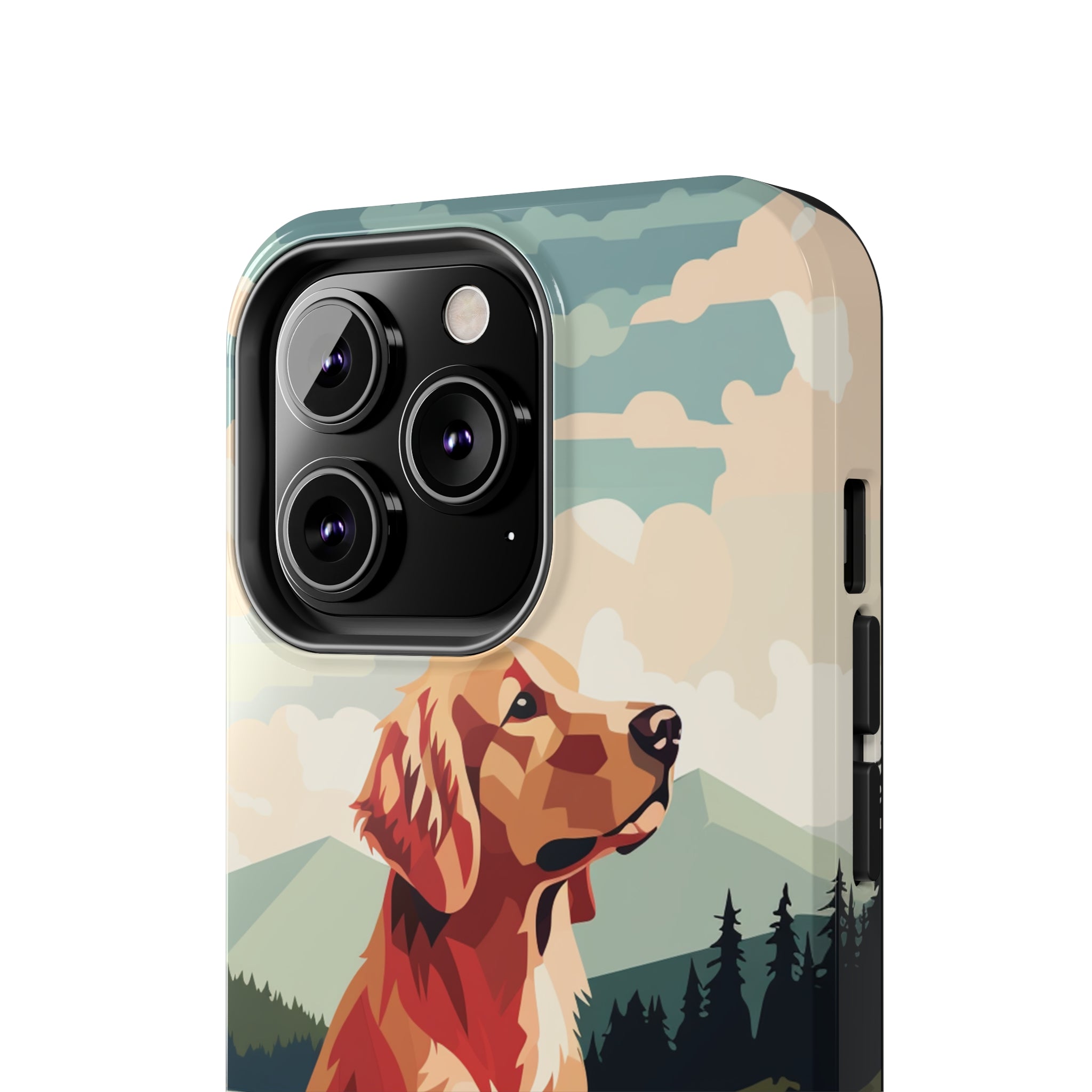 Golden Retriever Love: Impact-Resistant iPhone Case