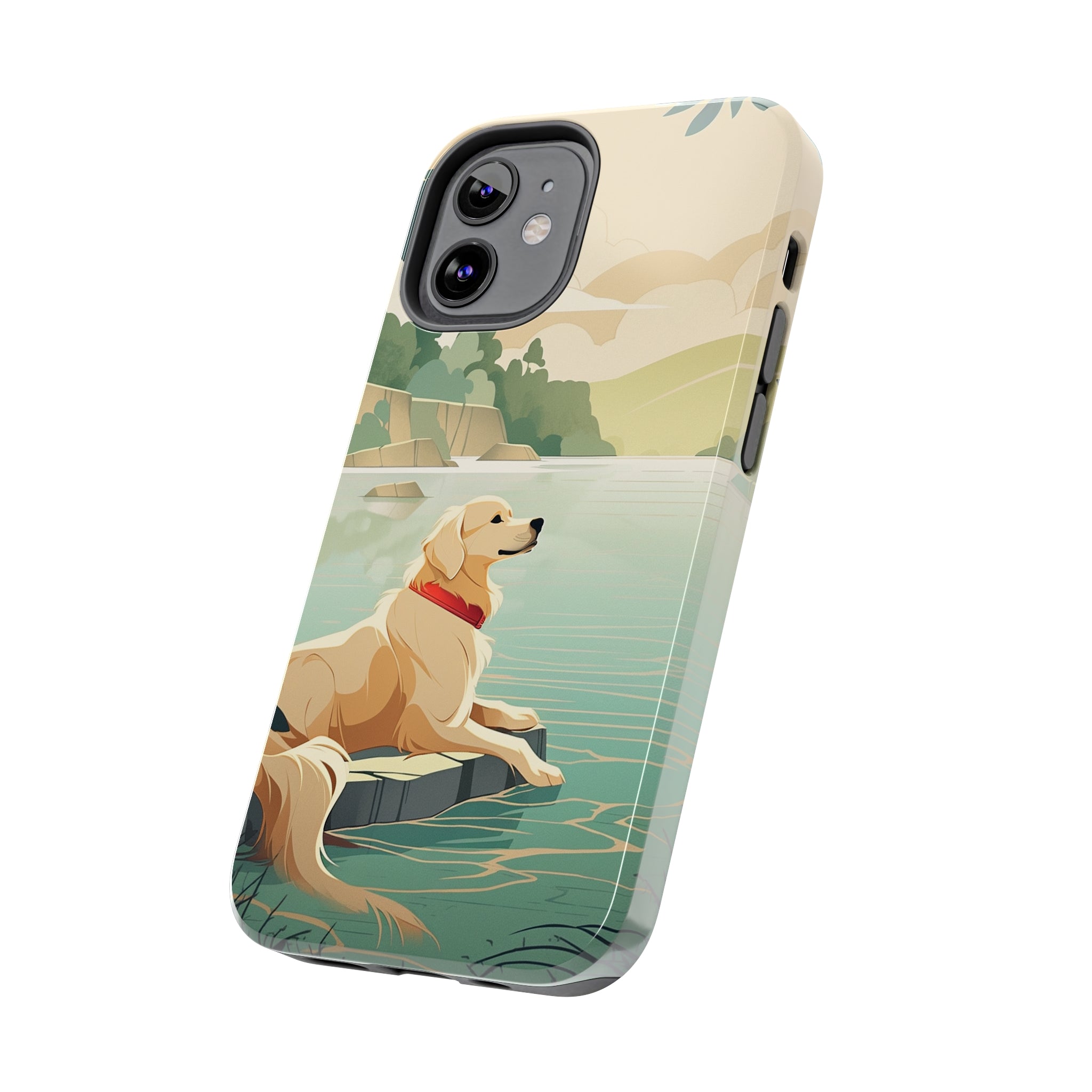 Golden Retriever Love: Impact-Resistant iPhone Case