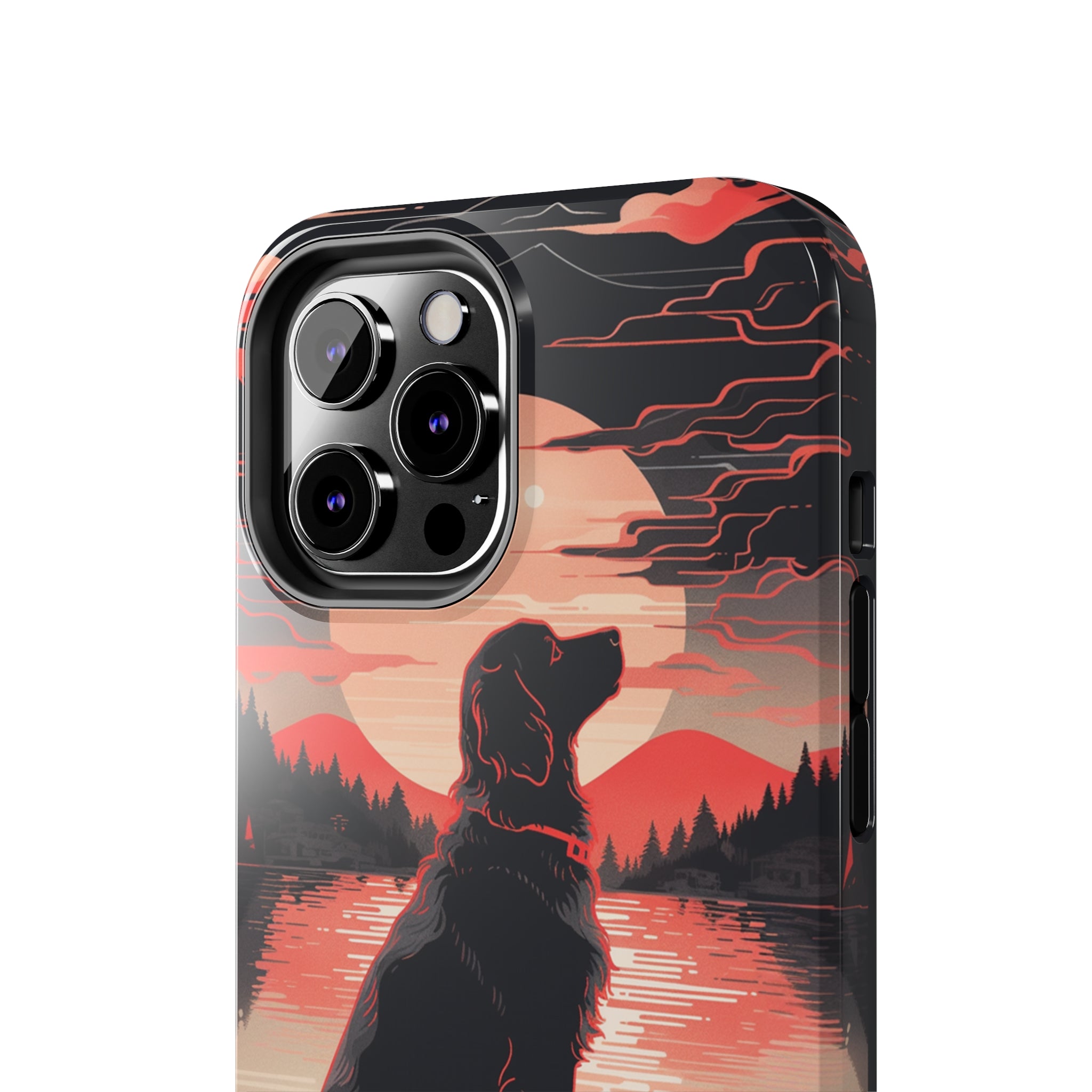 Golden Retriever Love - Dark Mode: Impact-Resistant iPhone Case