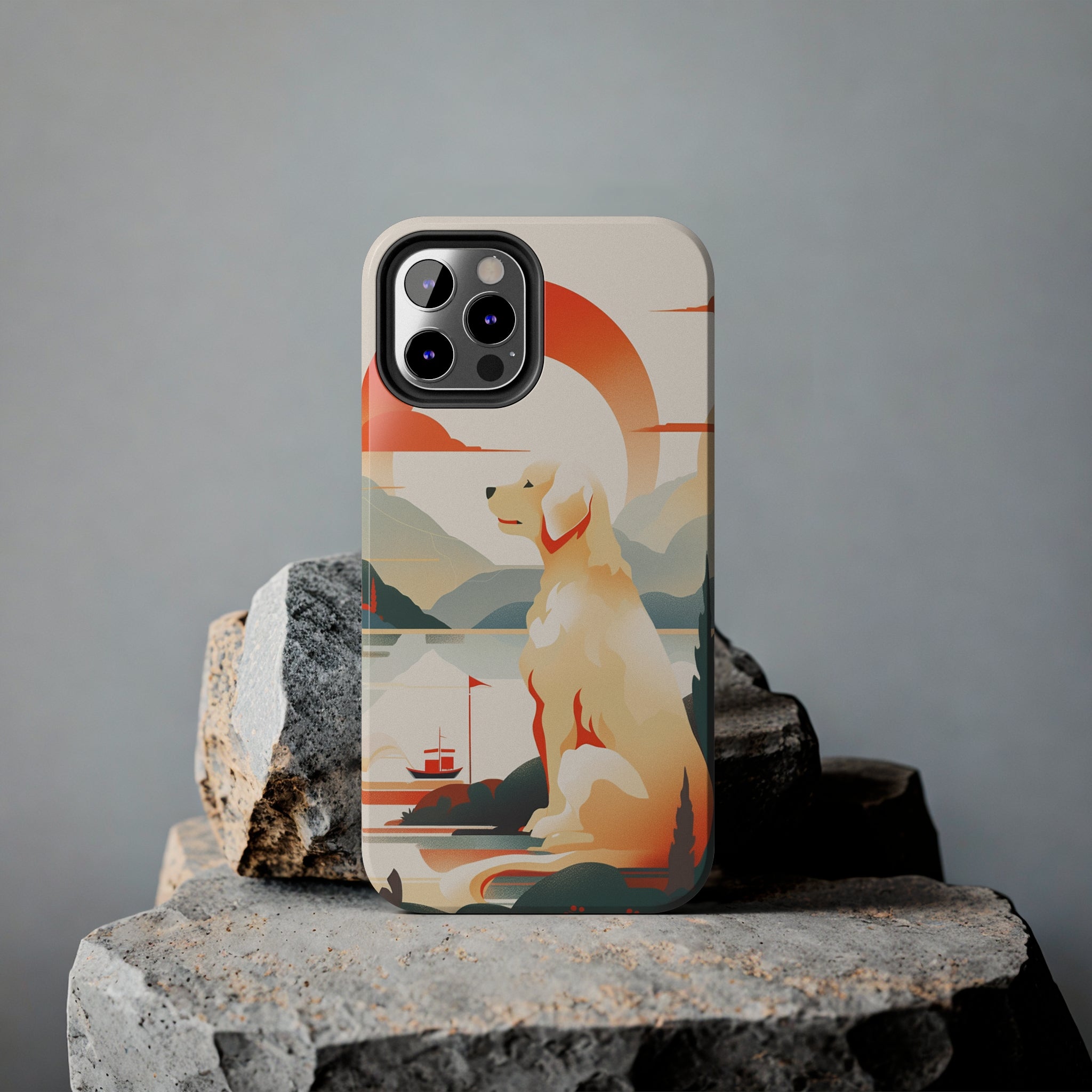 Golden Retriever Love: Impact-Resistant iPhone Case