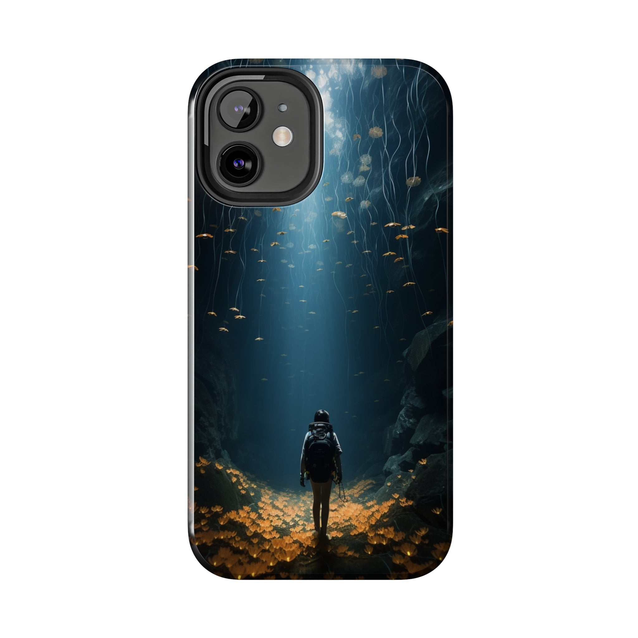 Girl in Abyss: Impact-Resistant iPhone Case