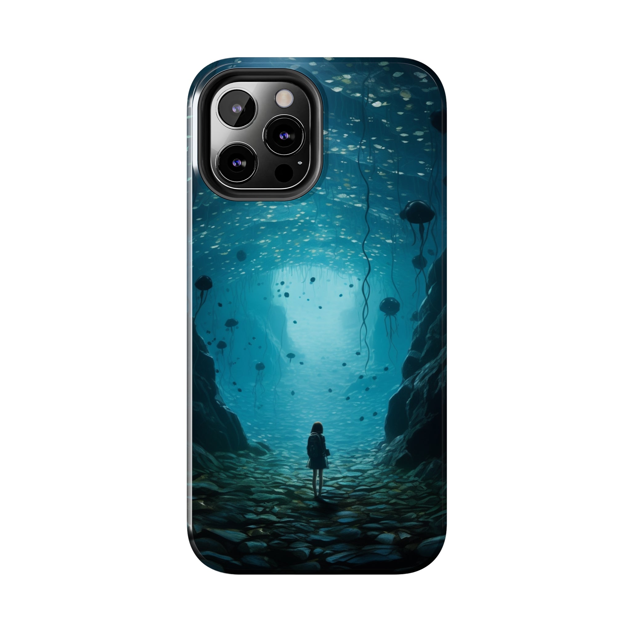 Girl in Abyss: Impact-Resistant iPhone Case