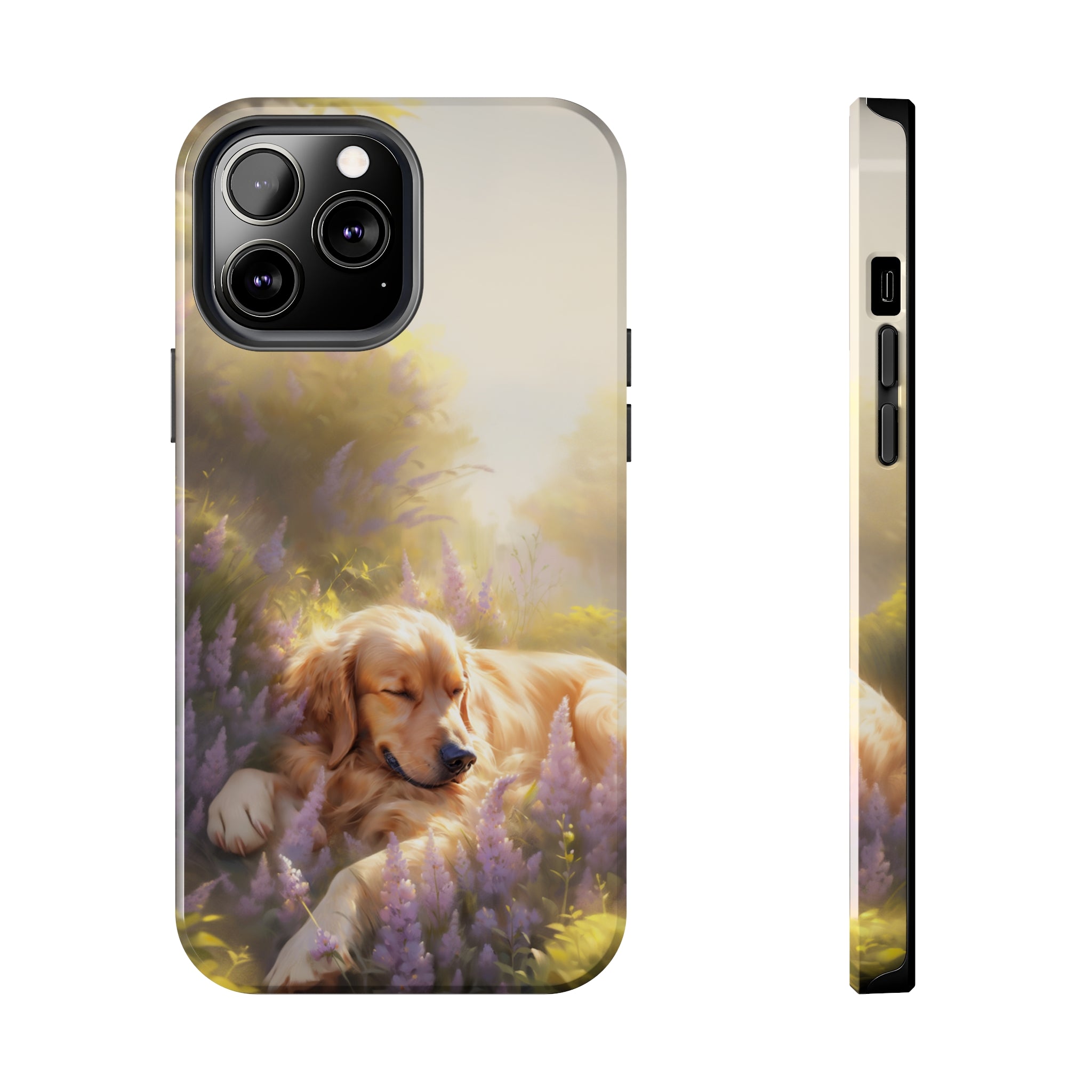 Golden Retriever Love: Impact-Resistant iPhone Case